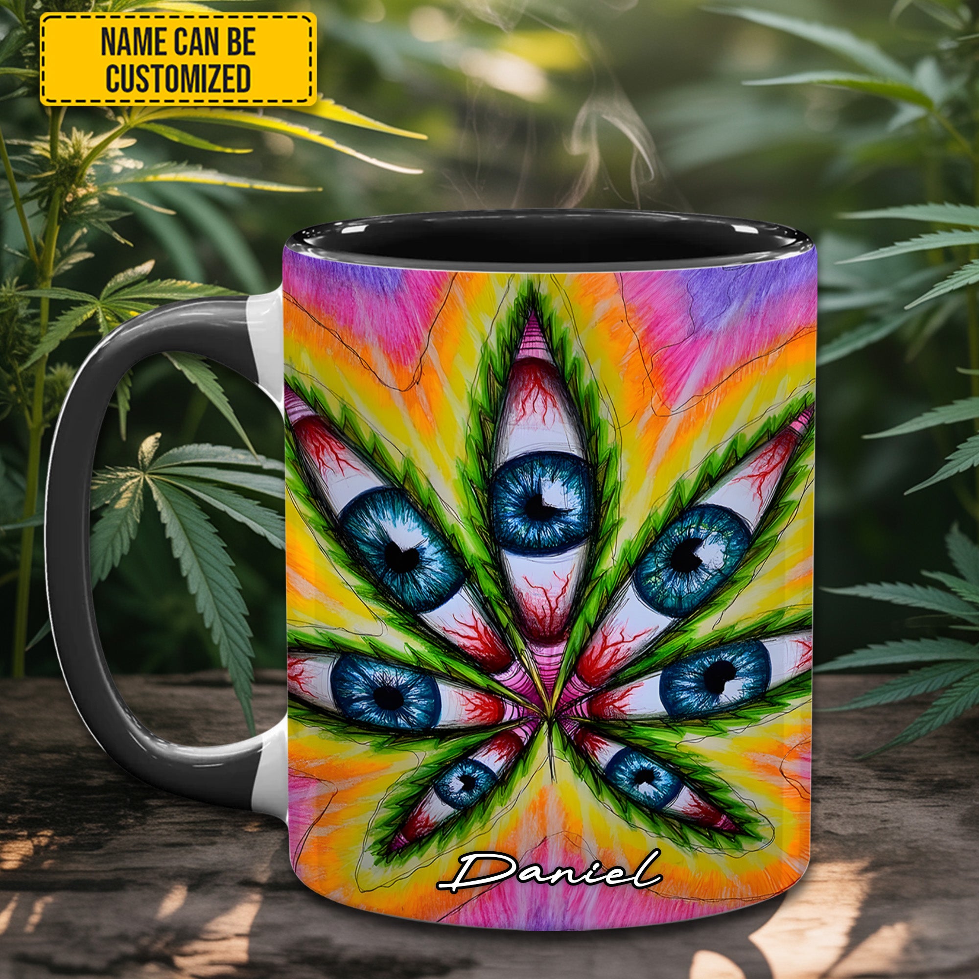 Personalized Psychedelic Accent Mug Vision Leaf Items Gifts For Mother - Image 3