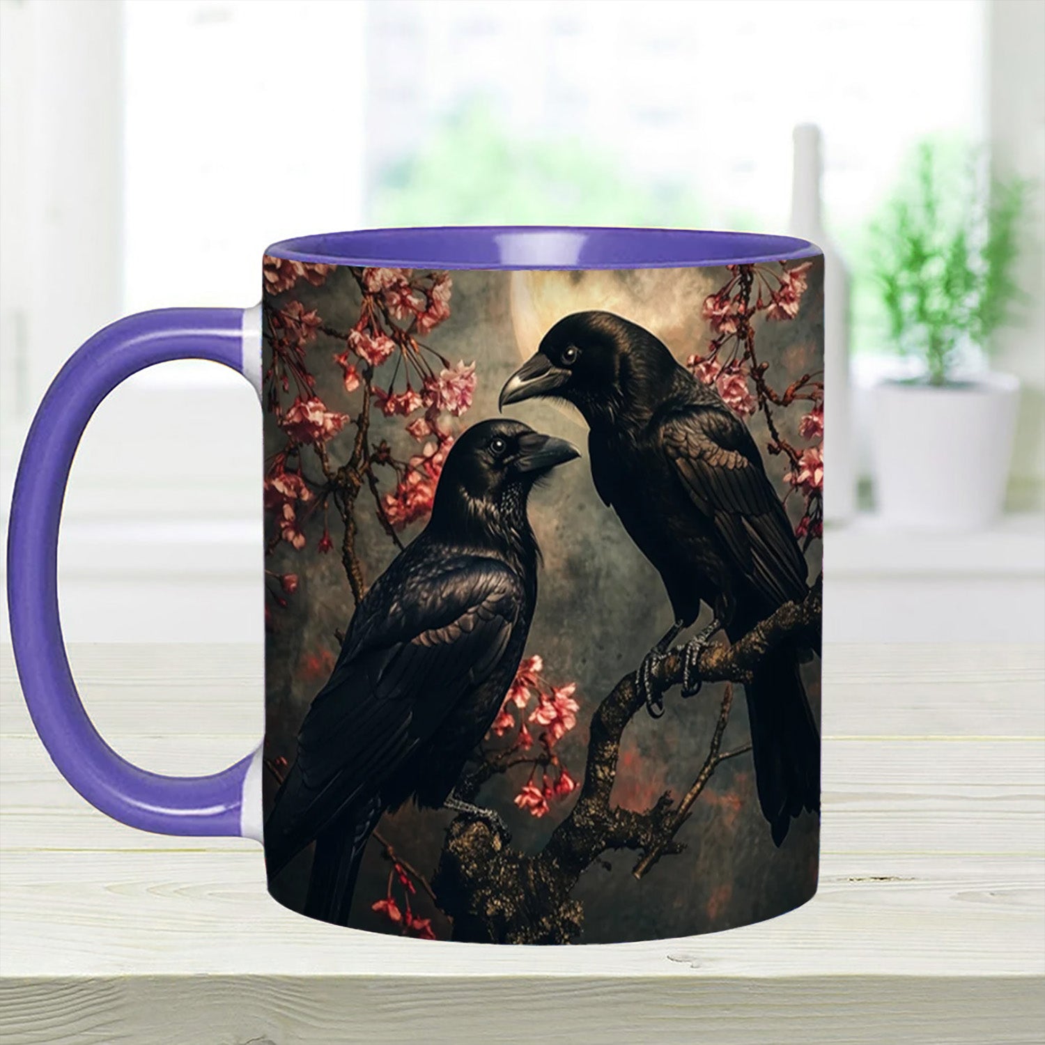 Personalized Raven Couple Accent Mug Gift For Girlfriends - Image 9