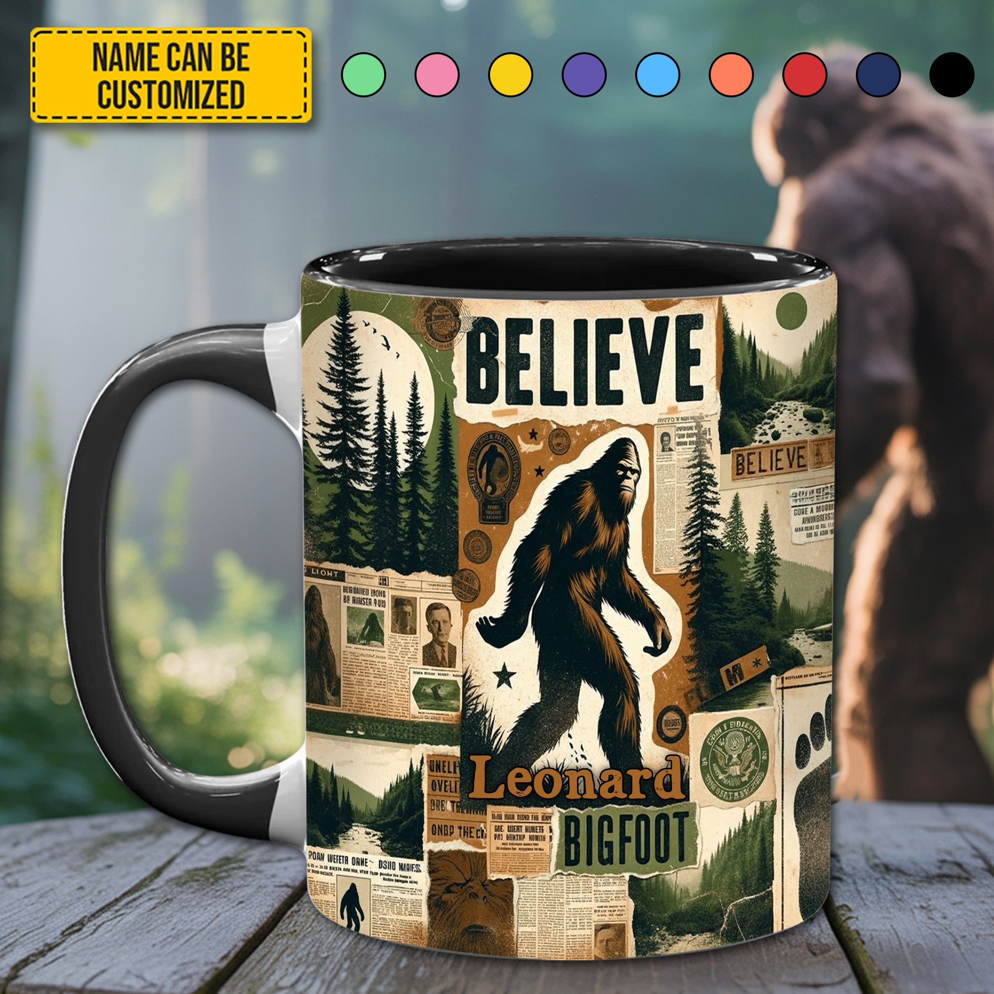 Personalized Sasquatch Accent Mug Believe Bigfoot Gift Ideas For Sister