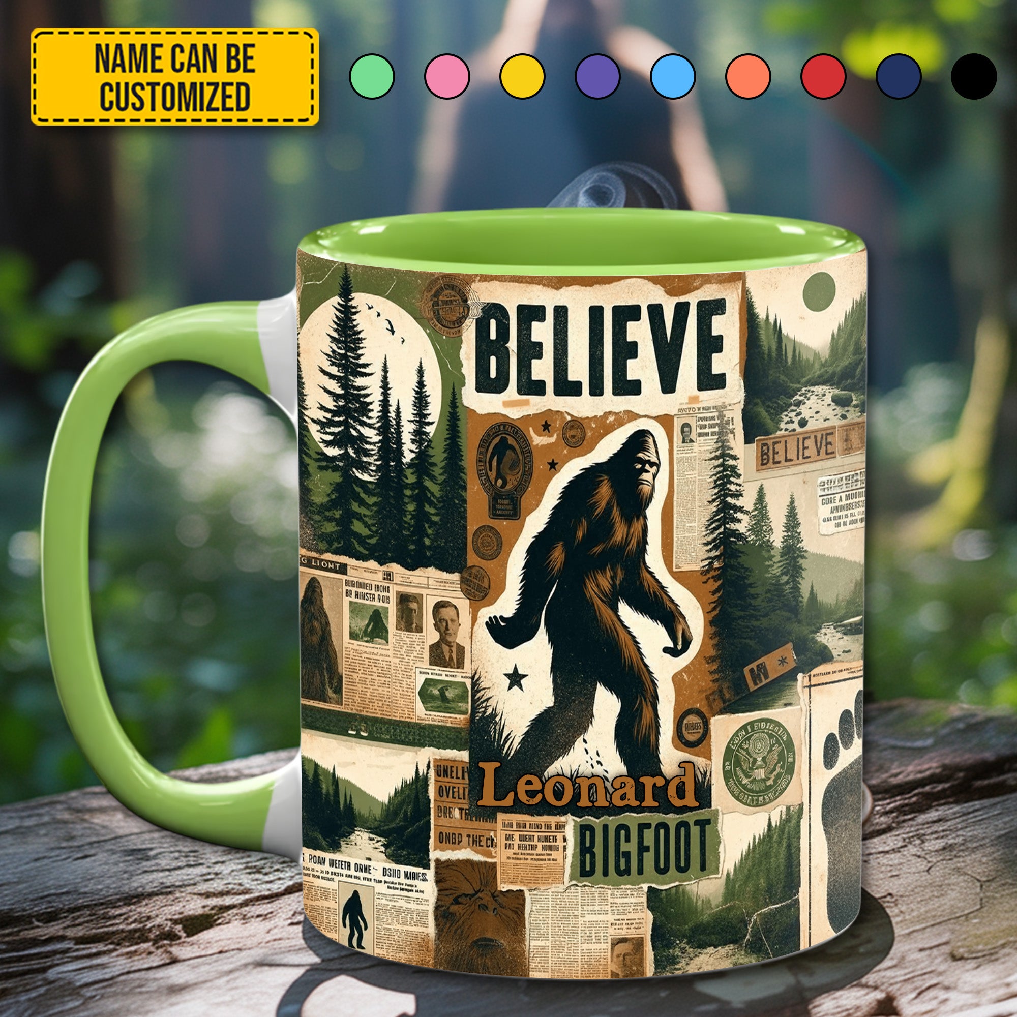 Personalized Sasquatch Accent Mug Believe Bigfoot Gift Ideas For Sister - Image 2
