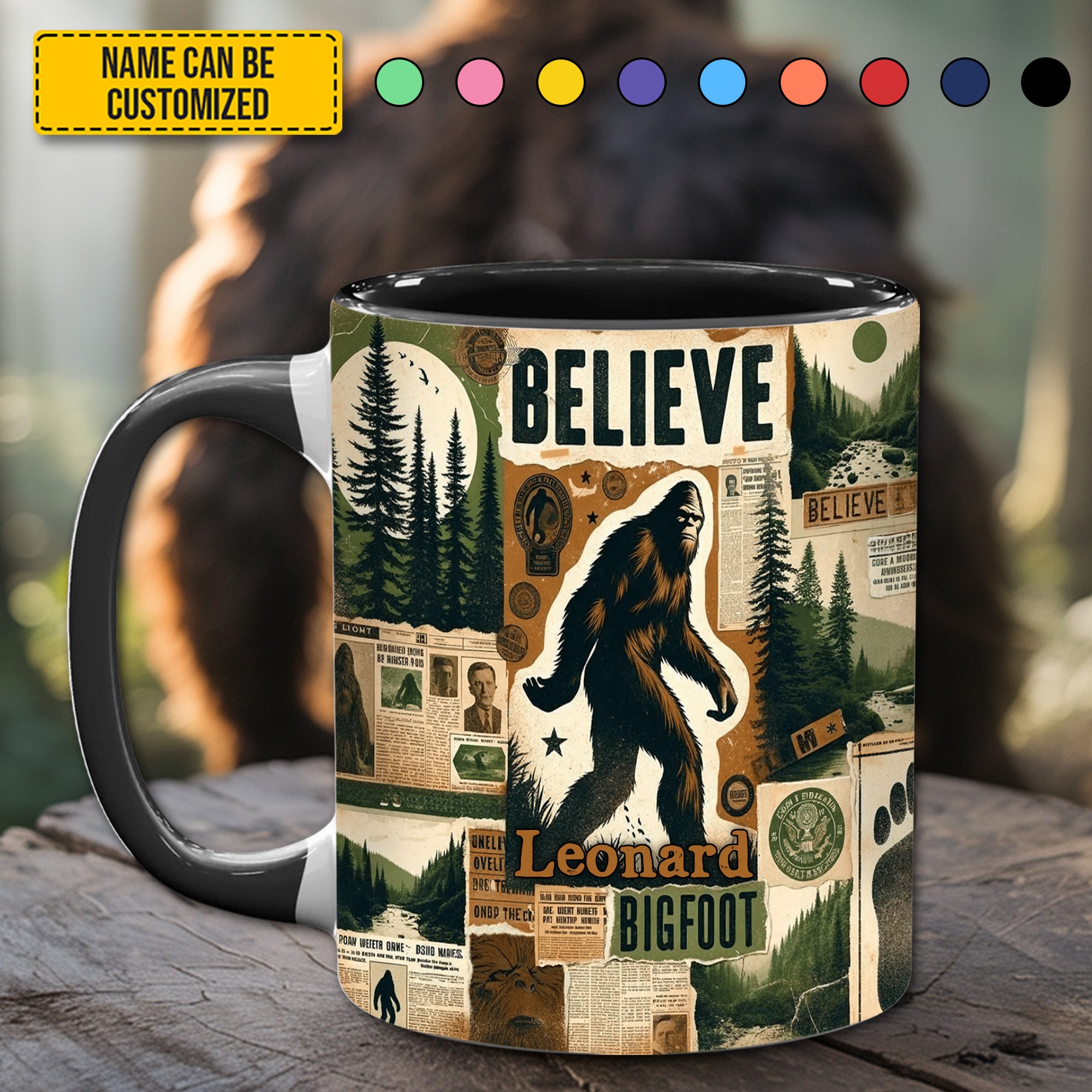 Personalized Sasquatch Accent Mug Believe Bigfoot Gift Ideas For Sister - Image 3