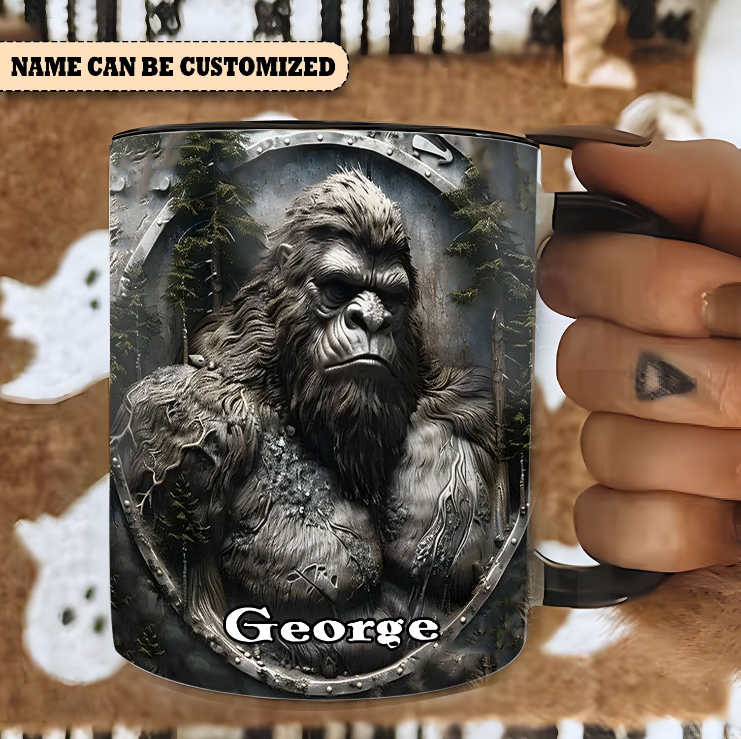 Personalized Sasquatch Accent Mug Unique Gift For Brother - Image 12
