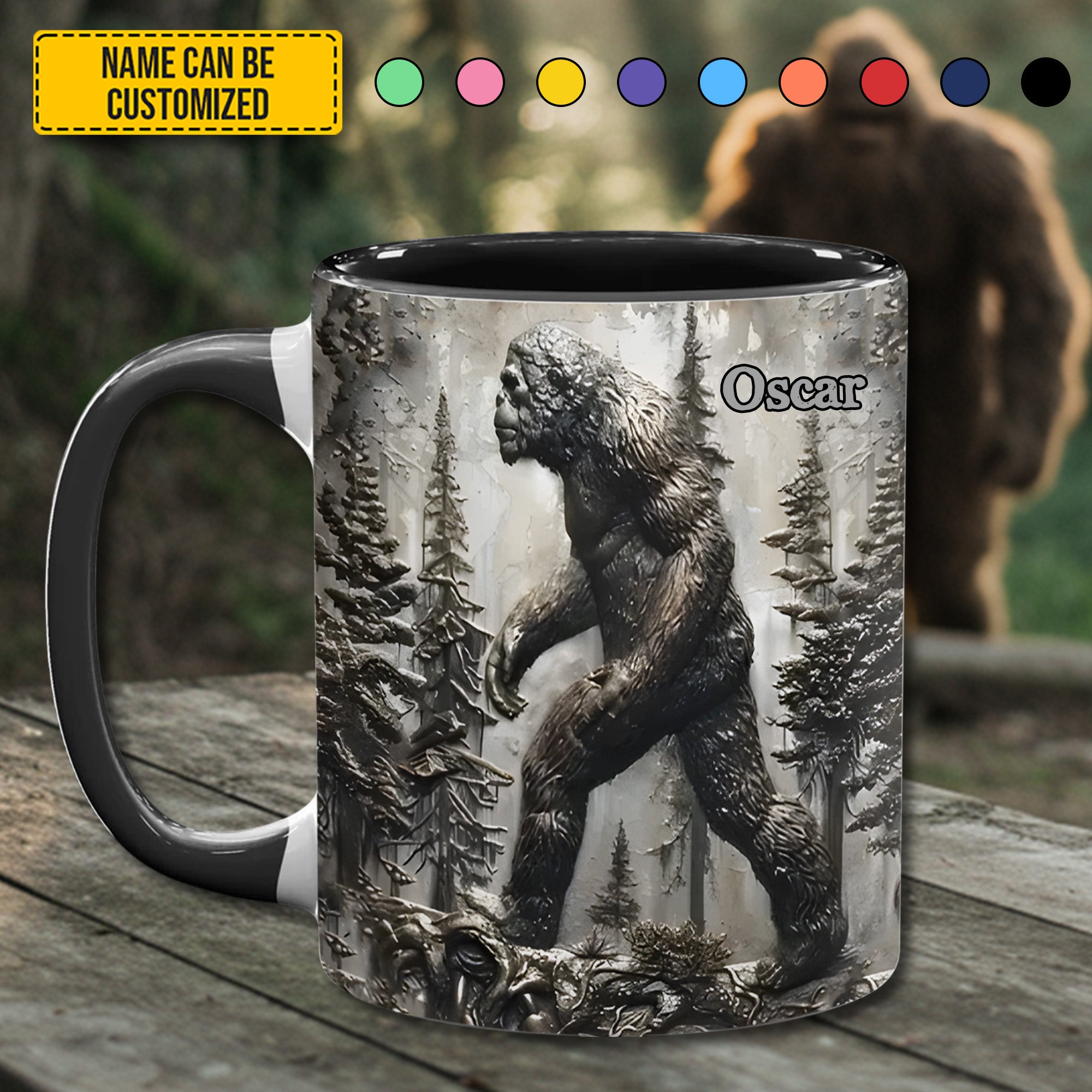 Personalized Sasquatch/Bigfoot Accent Mug Legend in the Trees Bigfoot Gifts For Adults - Image 3