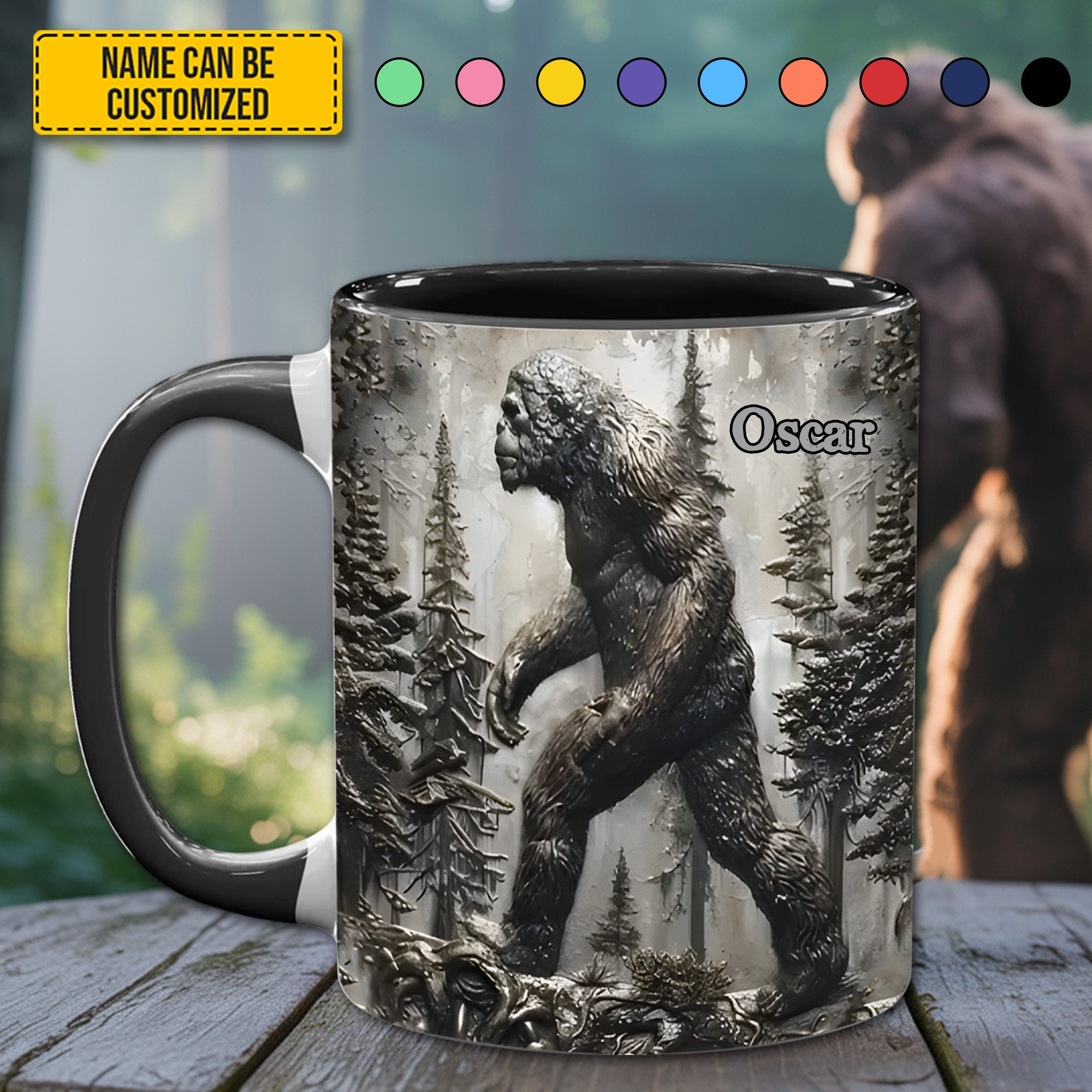 Personalized Sasquatch/Bigfoot Accent Mug Legend in the Trees Bigfoot Gifts For Adults
