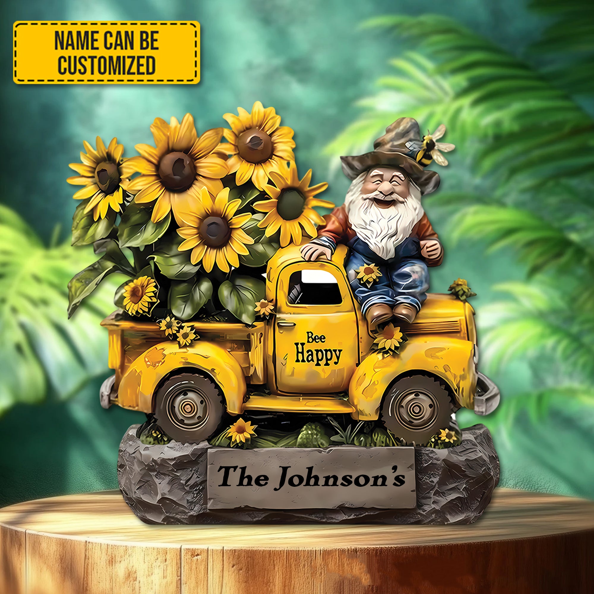Personalized Shaped Acrylic Plaque Truck Country Sunflower Items For Gifts - Image 2