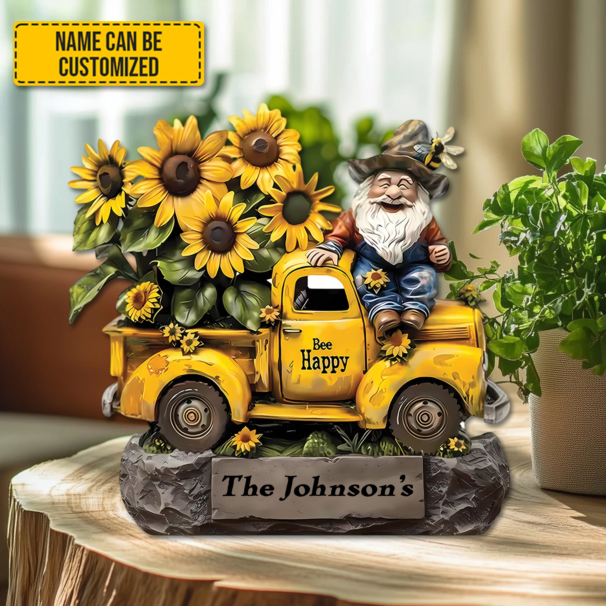 Personalized Shaped Acrylic Plaque Truck Country Sunflower Items For Gifts - Image 3