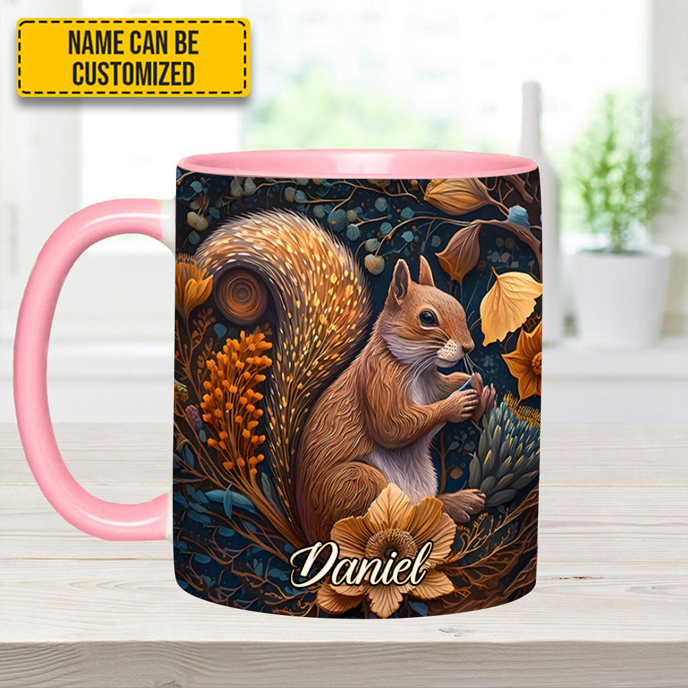 Personalized Squirrel Accent Mug Autumn Squirrel Cute Gift For Daughter - Image 9