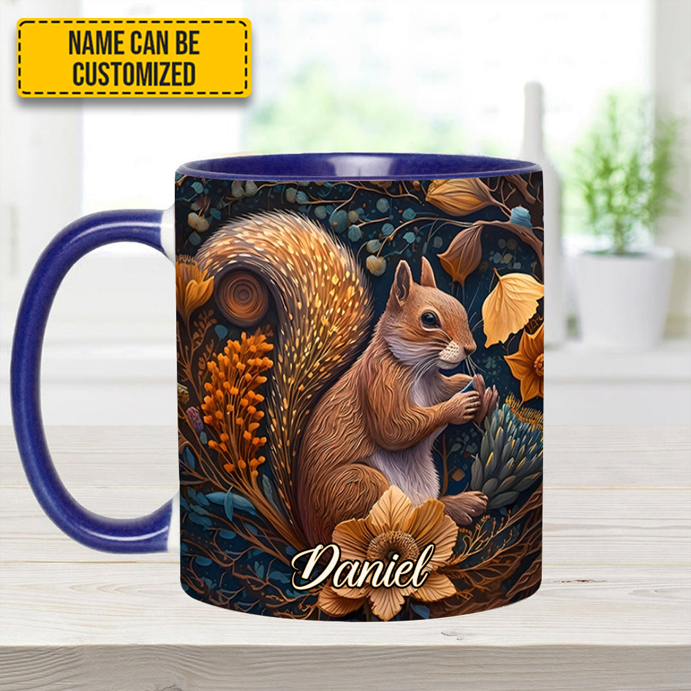Personalized Squirrel Accent Mug Autumn Squirrel Cute Gift For Daughter - Image 8