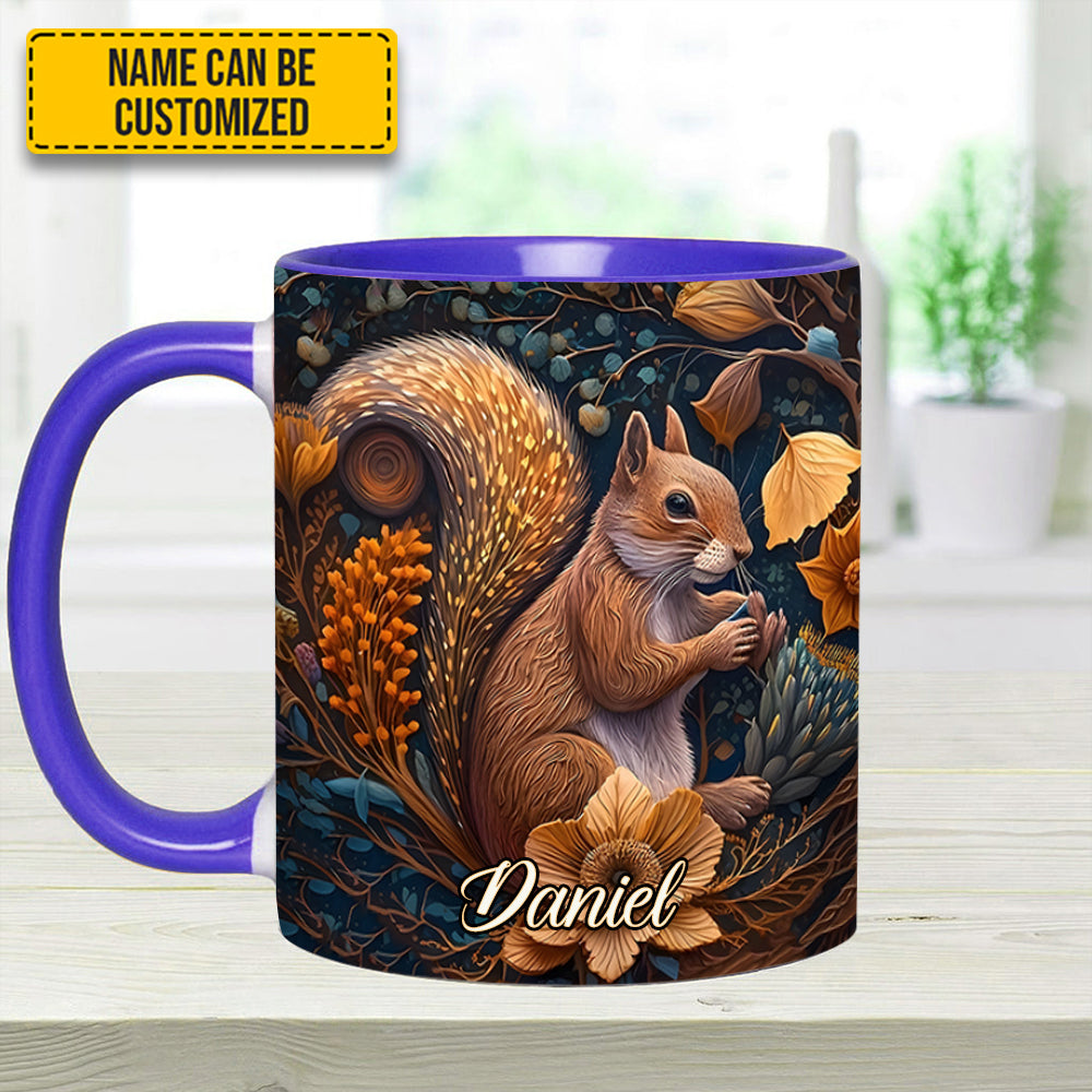 Personalized Squirrel Accent Mug Autumn Squirrel Cute Gift For Daughter - Image 10
