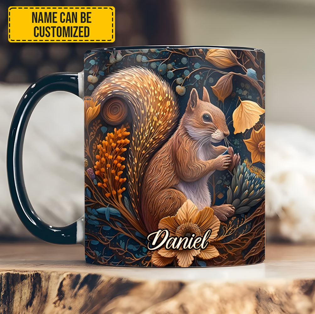 Personalized Squirrel Accent Mug Autumn Squirrel Cute Gift For Daughter - Image 12