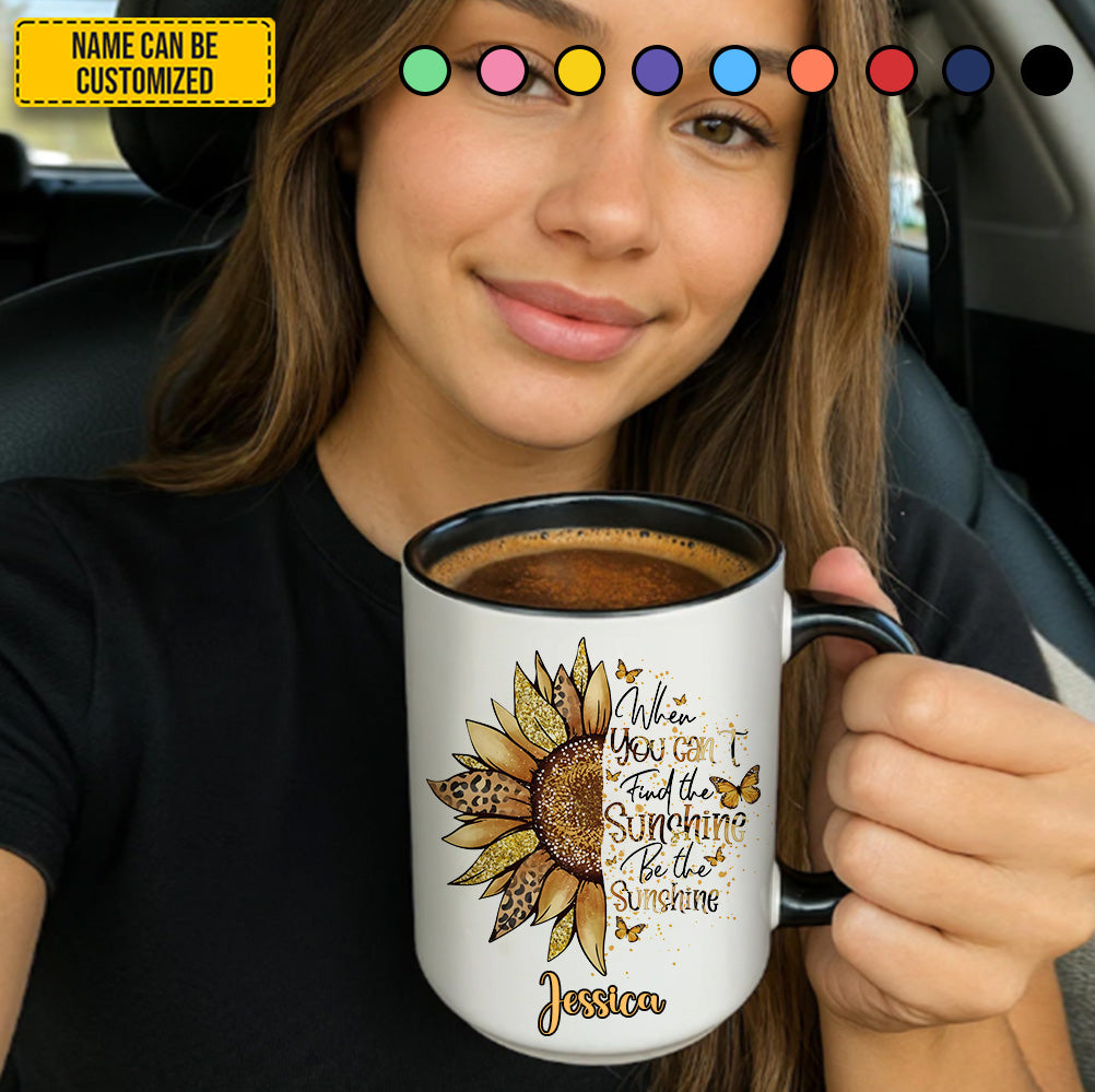Personalized Sunflower Accent Mug Be The Sunshine Sunflower Items For Gifts - Image 4
