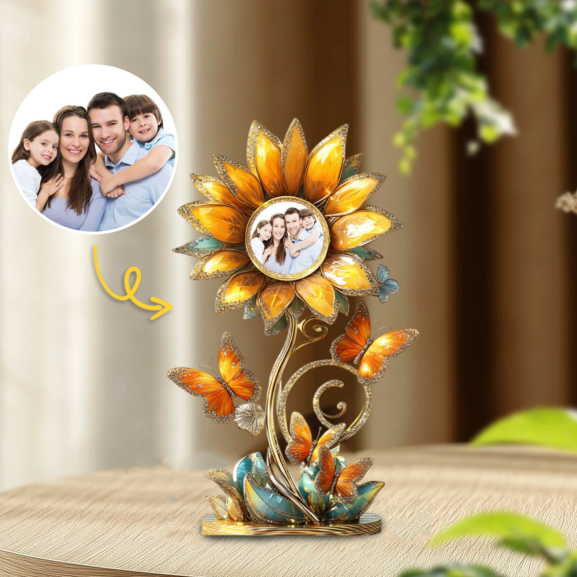 Personalized Sunflower Acrylic Plaque Shine Of Hope Great Engagement Gifts - Image 3