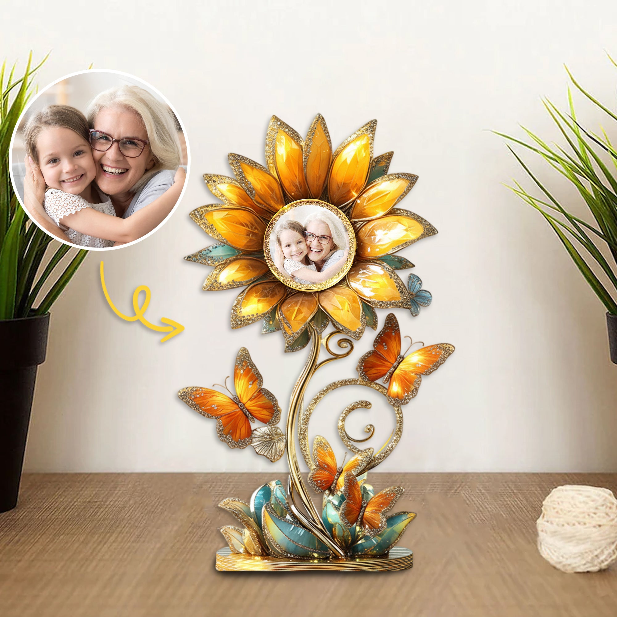 Personalized Sunflower Acrylic Plaque Shine Of Hope Great Engagement Gifts - Image 2