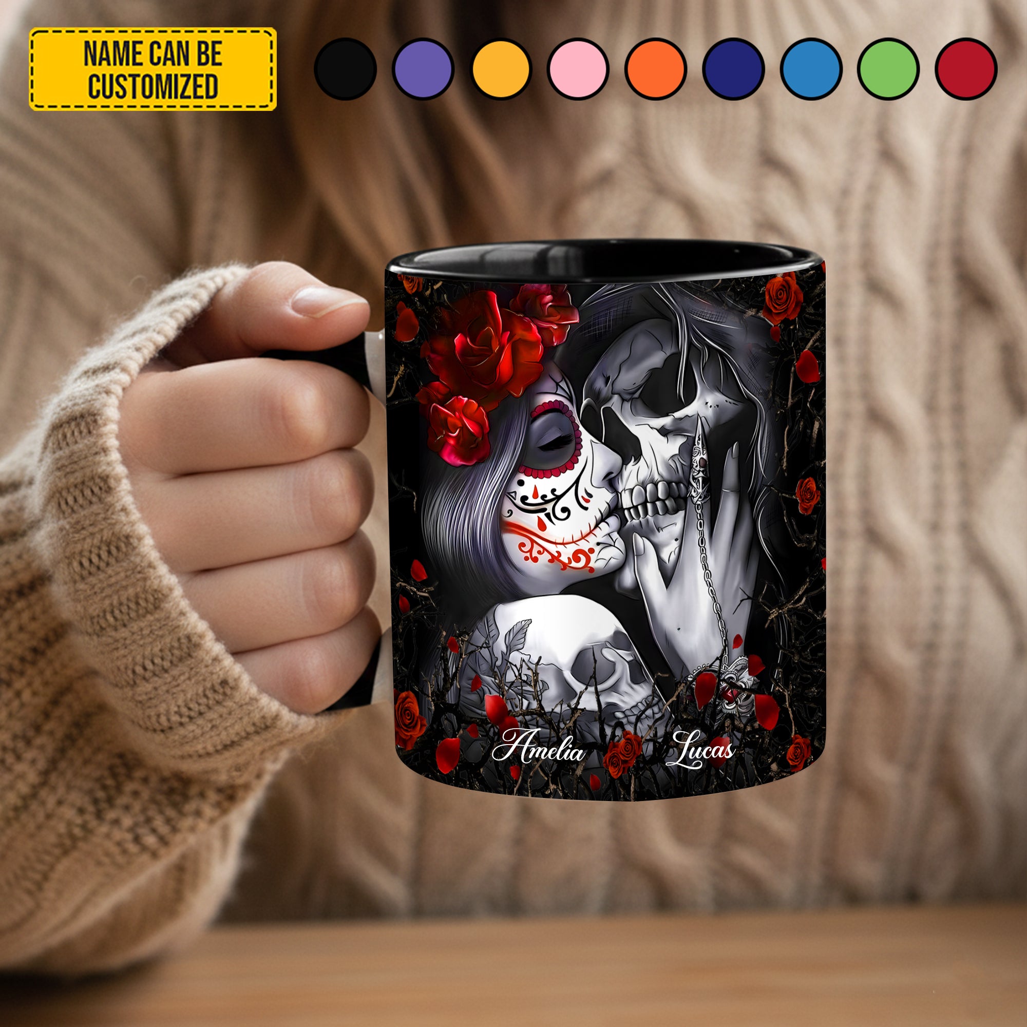 Personalized Tatoo Couple Accent Mug From Our First Kiss Unique Gift For Couple - Image 4