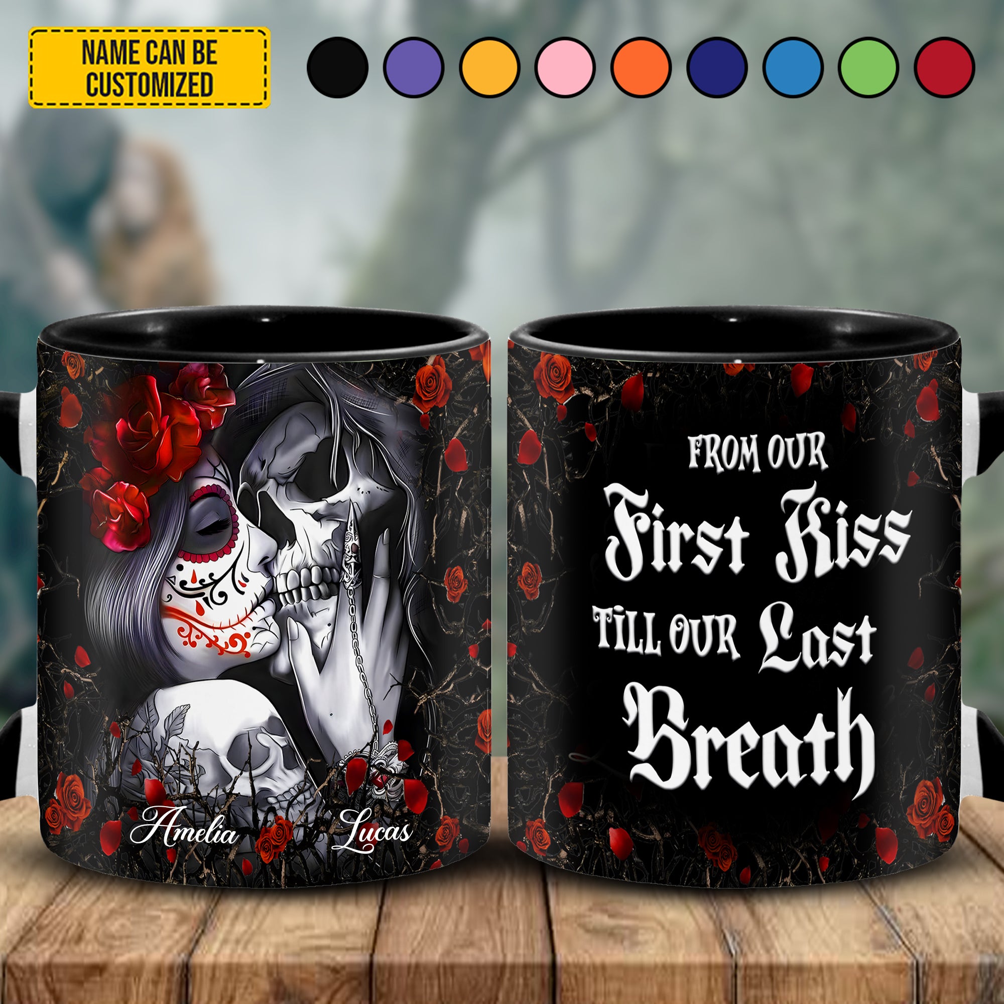 Personalized Tatoo Couple Accent Mug From Our First Kiss Unique Gift For Couple - Image 6