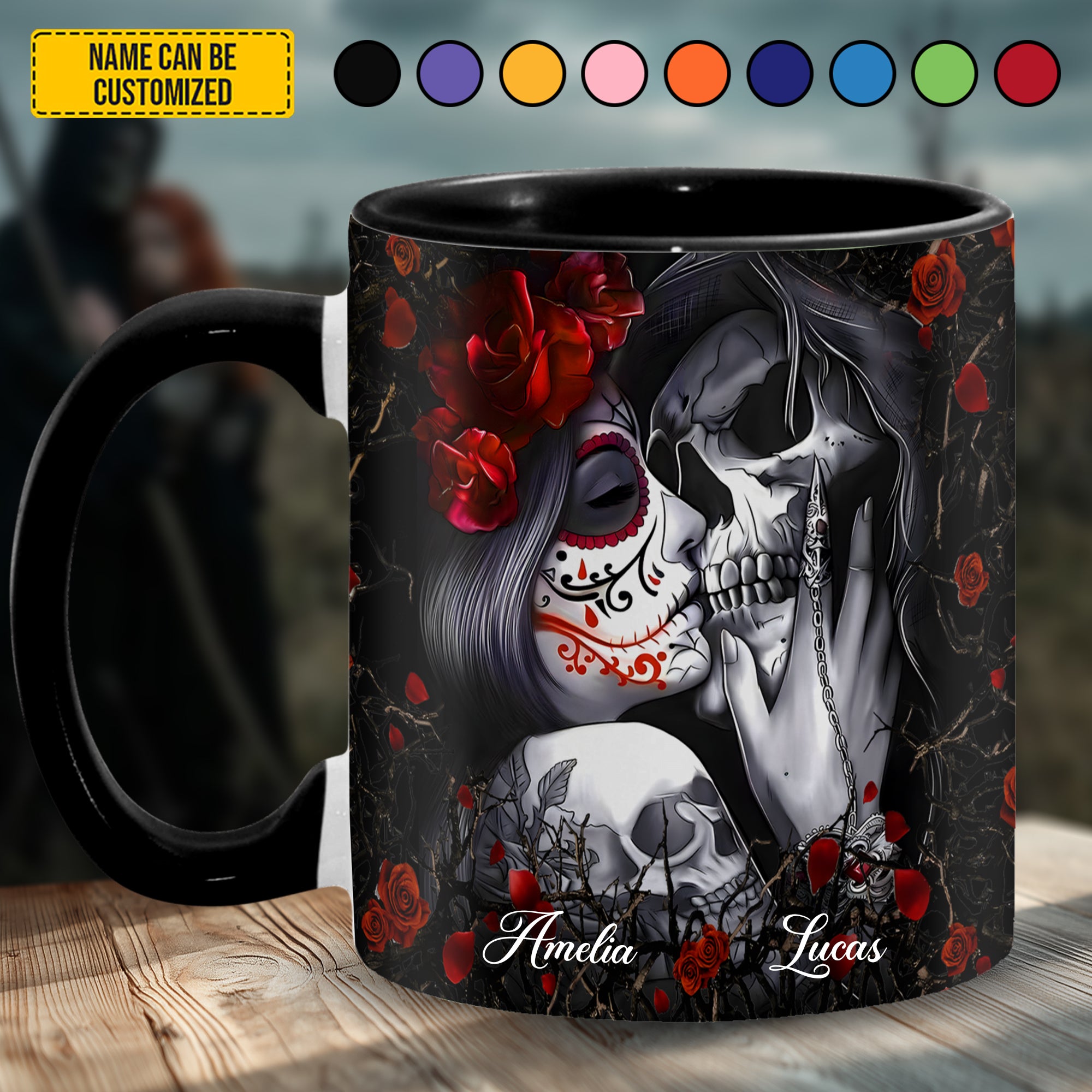 Personalized Tatoo Couple Accent Mug From Our First Kiss Unique Gift For Couple - Image 2