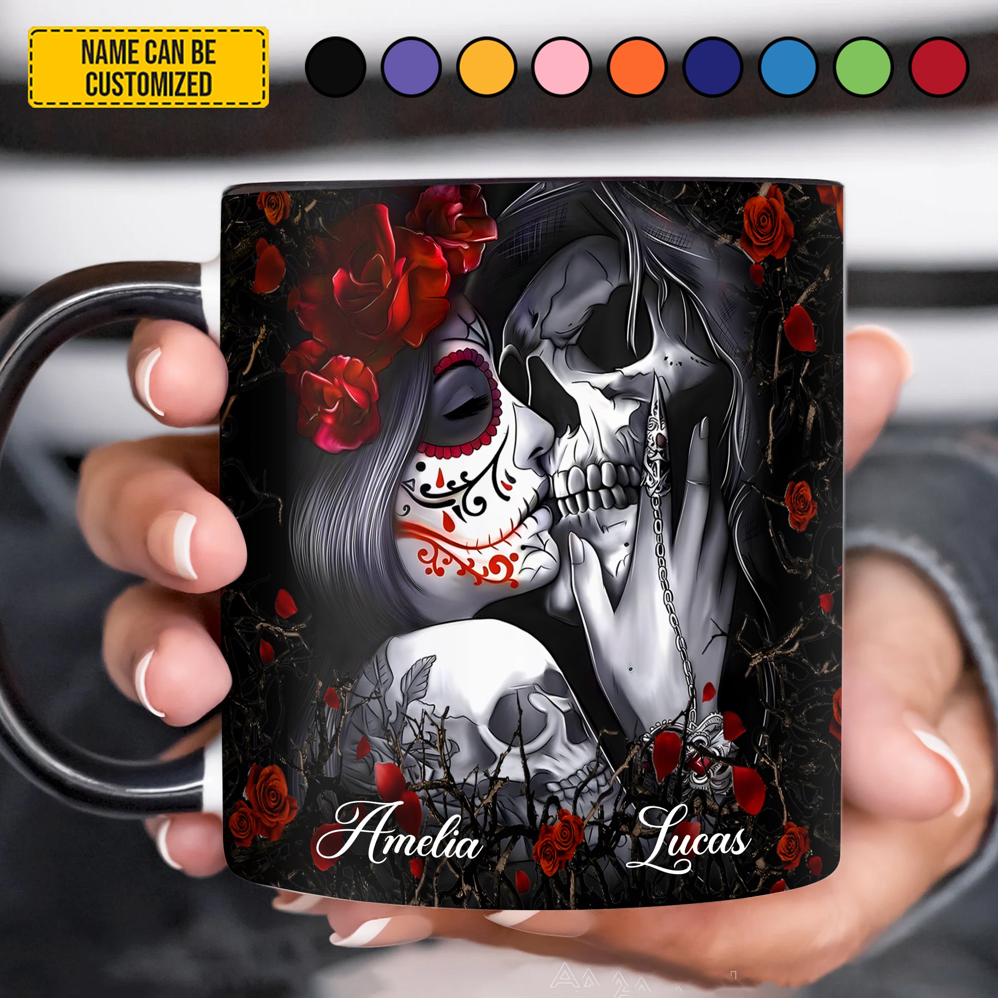 Personalized Tatoo Couple Accent Mug From Our First Kiss Unique Gift For Couple - Image 5