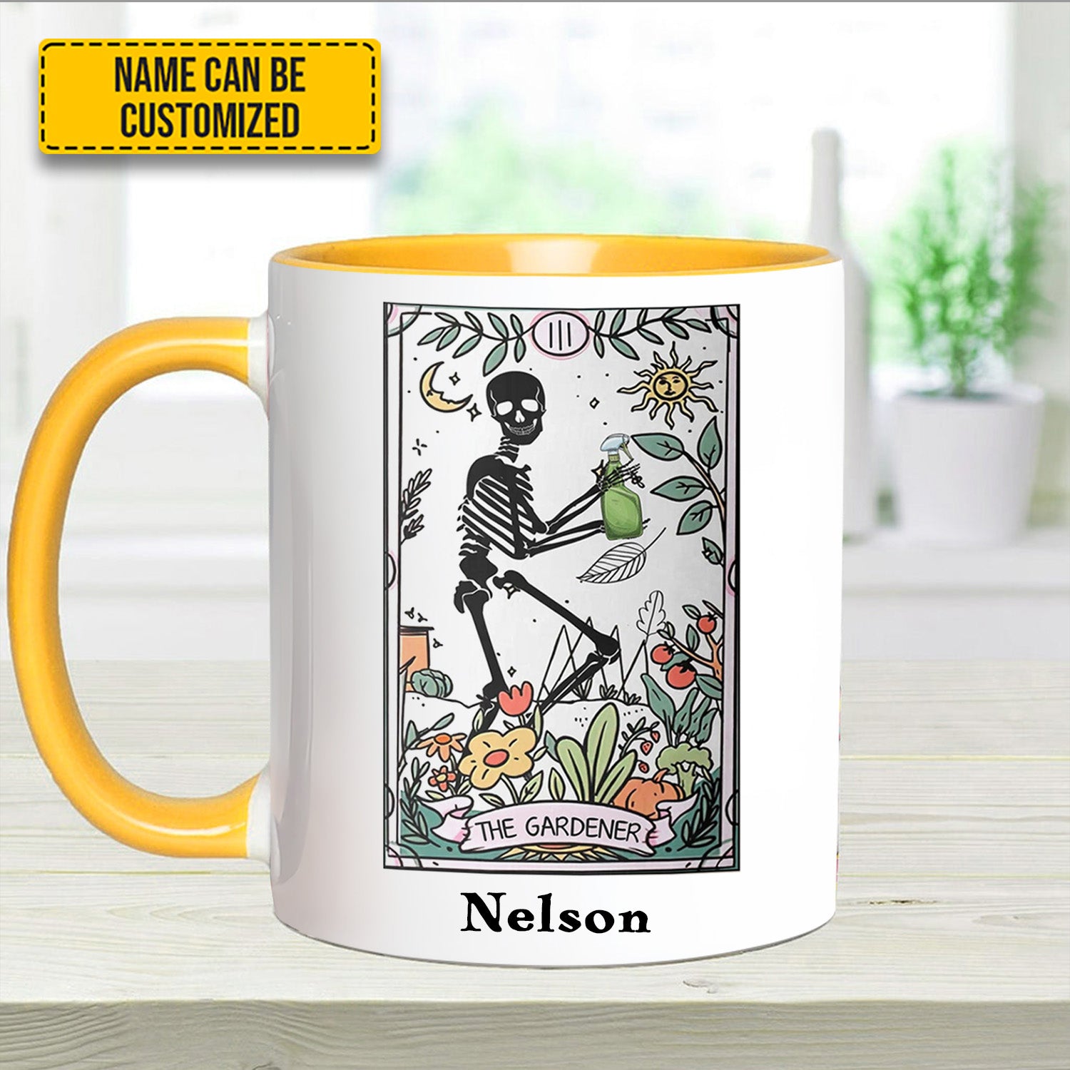 Personalized The Gardener Skeleton Tarot Accent Mug Unique Gift For Dad - Image 13