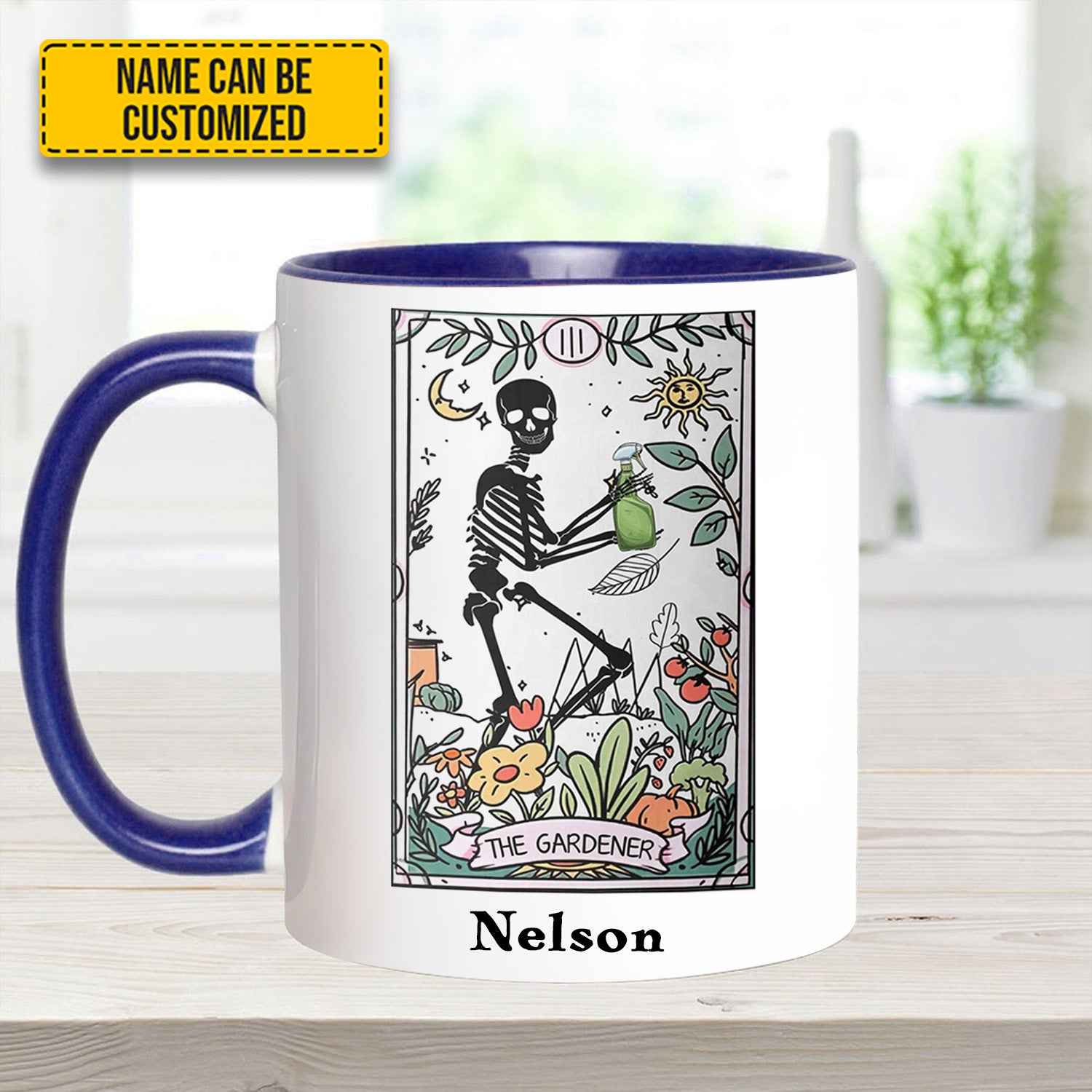 Personalized The Gardener Skeleton Tarot Accent Mug Unique Gift For Dad - Image 10