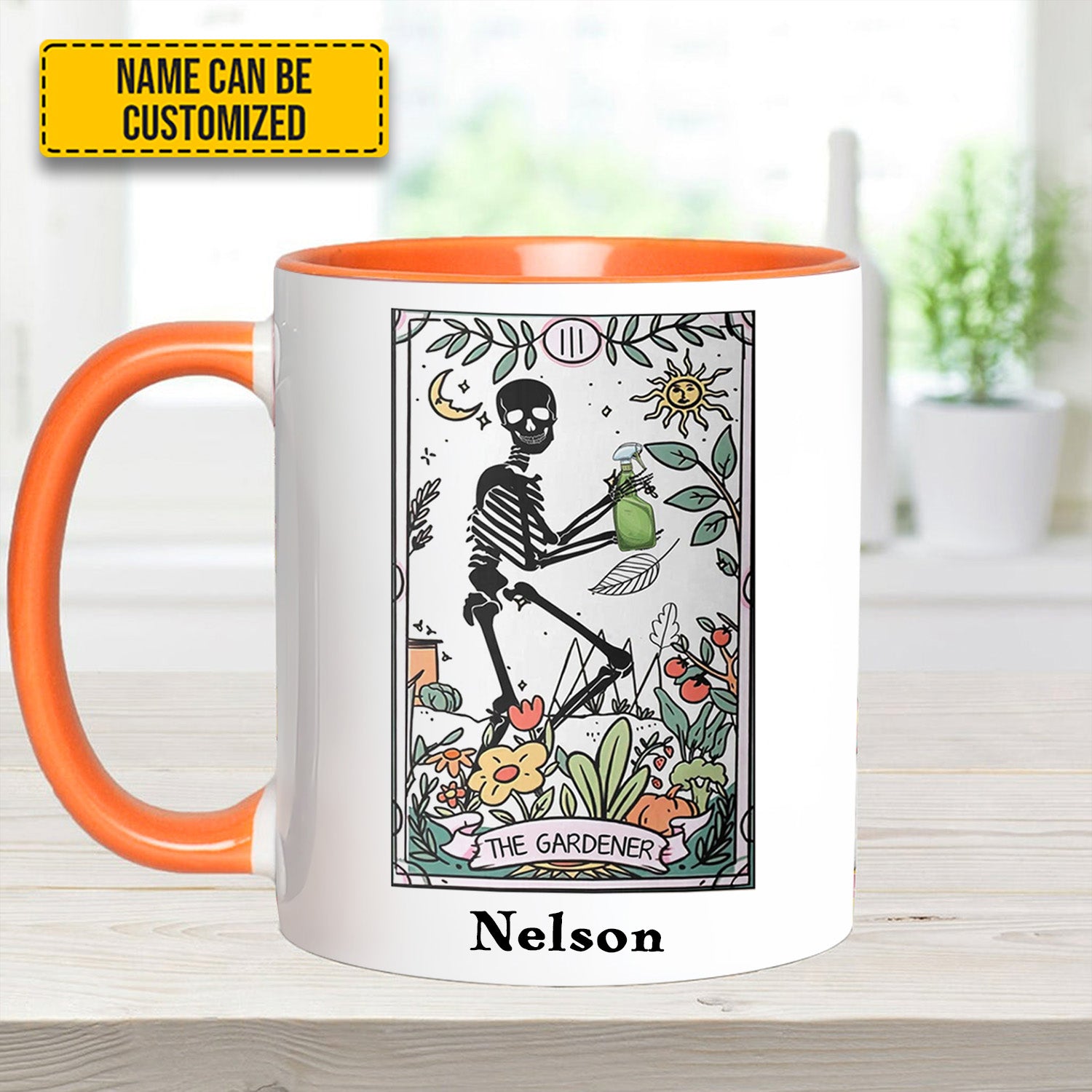 Personalized The Gardener Skeleton Tarot Accent Mug Unique Gift For Dad - Image 11