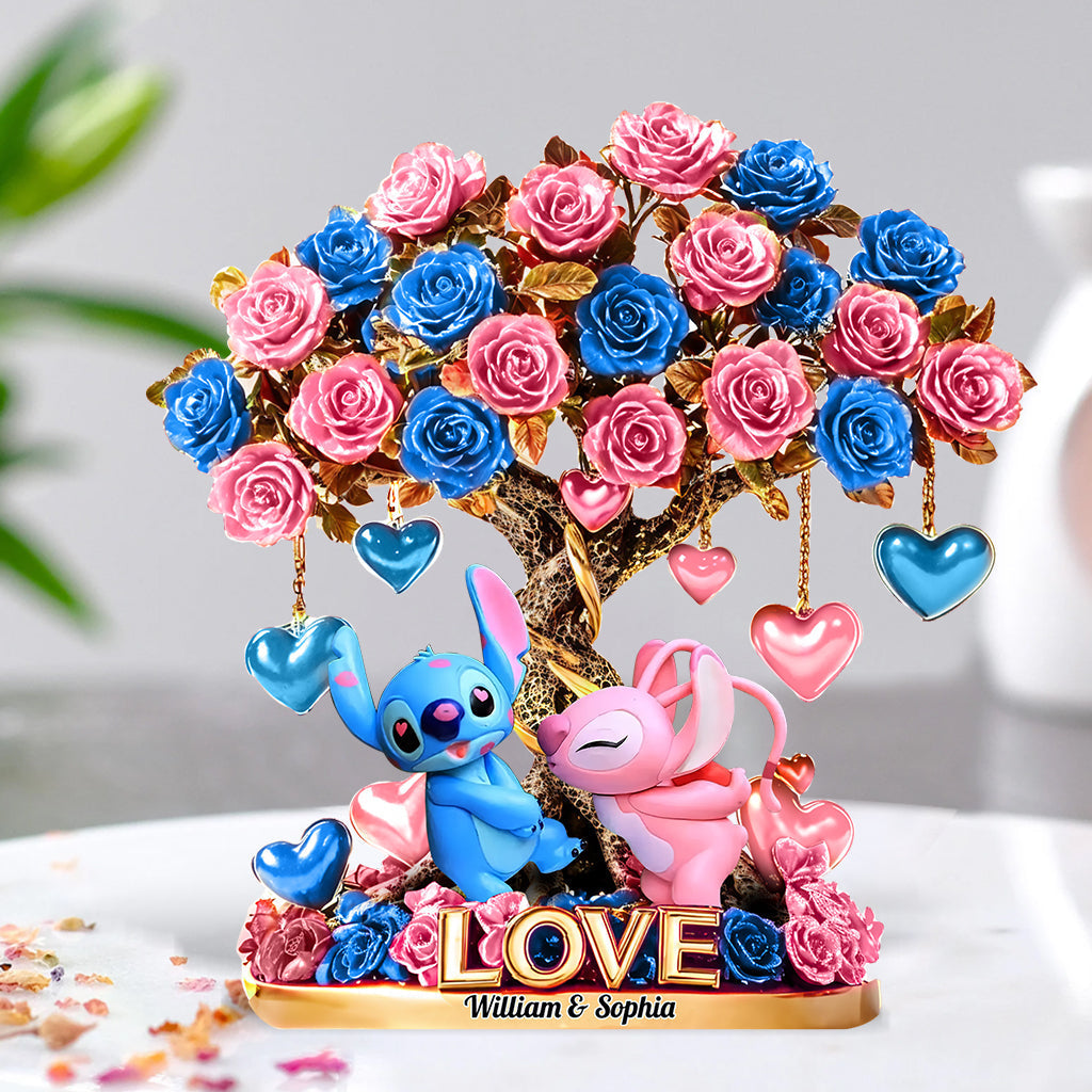 Personalized Tree Of Love Custom Shaped Acrylic Plaque Custom Couple Gifts