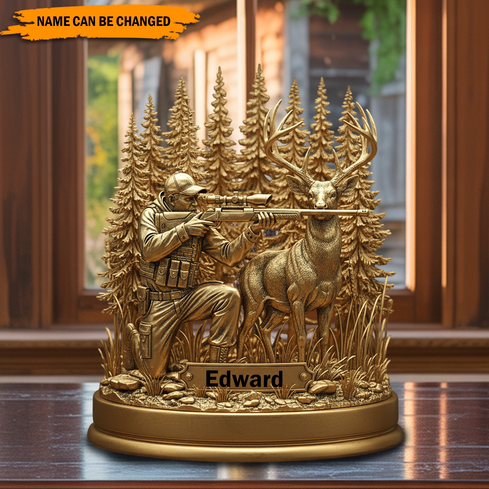 Personalized Trophy Acrylic Plaque Legendary Gold Hunter Hunting Themed Gifts - Image 3