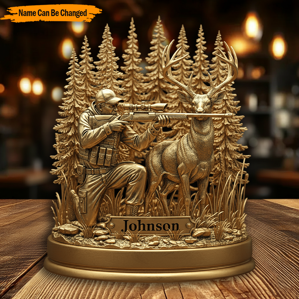 Personalized Trophy Acrylic Plaque Legendary Gold Hunter Hunting Themed Gifts