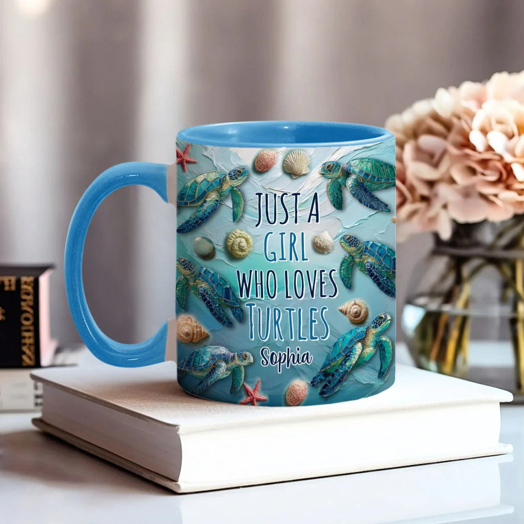 Personalized Turtle Accent Mug Turtle Lovers Gifts That Help Sea Turtles - Image 2