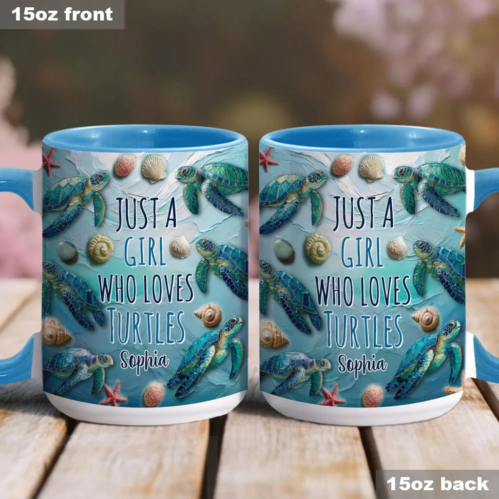 Personalized Turtle Accent Mug Turtle Lovers Gifts That Help Sea Turtles - Image 4