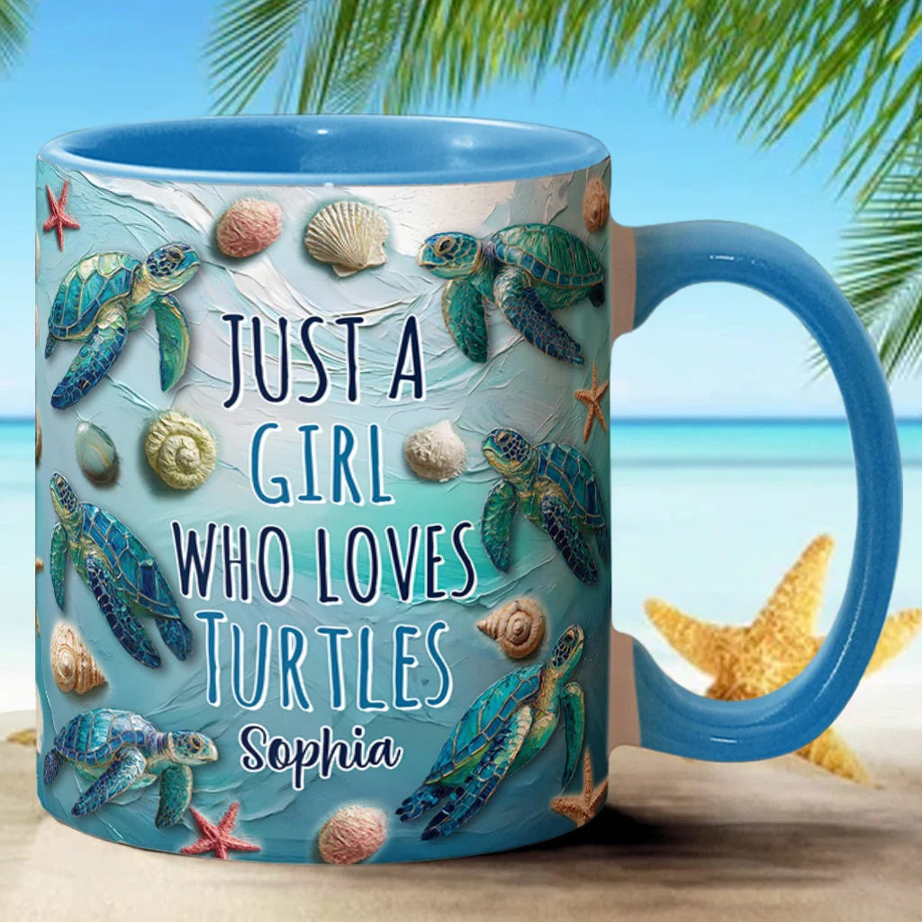 Personalized Turtle Accent Mug Turtle Lovers Gifts That Help Sea Turtles