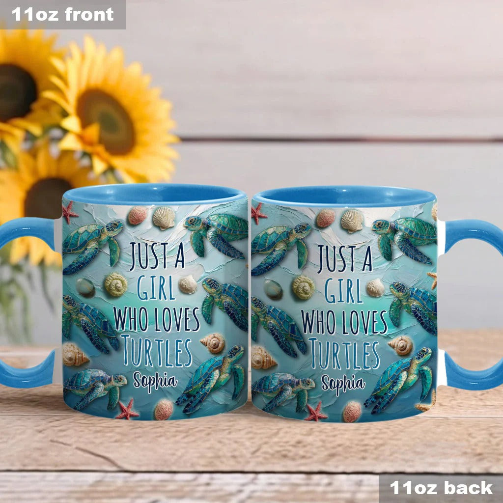 Personalized Turtle Accent Mug Turtle Lovers Gifts That Help Sea Turtles - Image 3