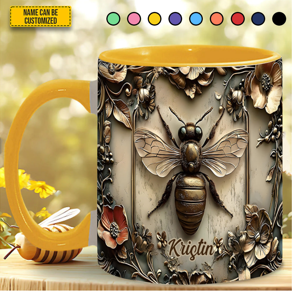 Personalized Vinatge Bee Accent Mug Bee Gifts For Men - Image 3