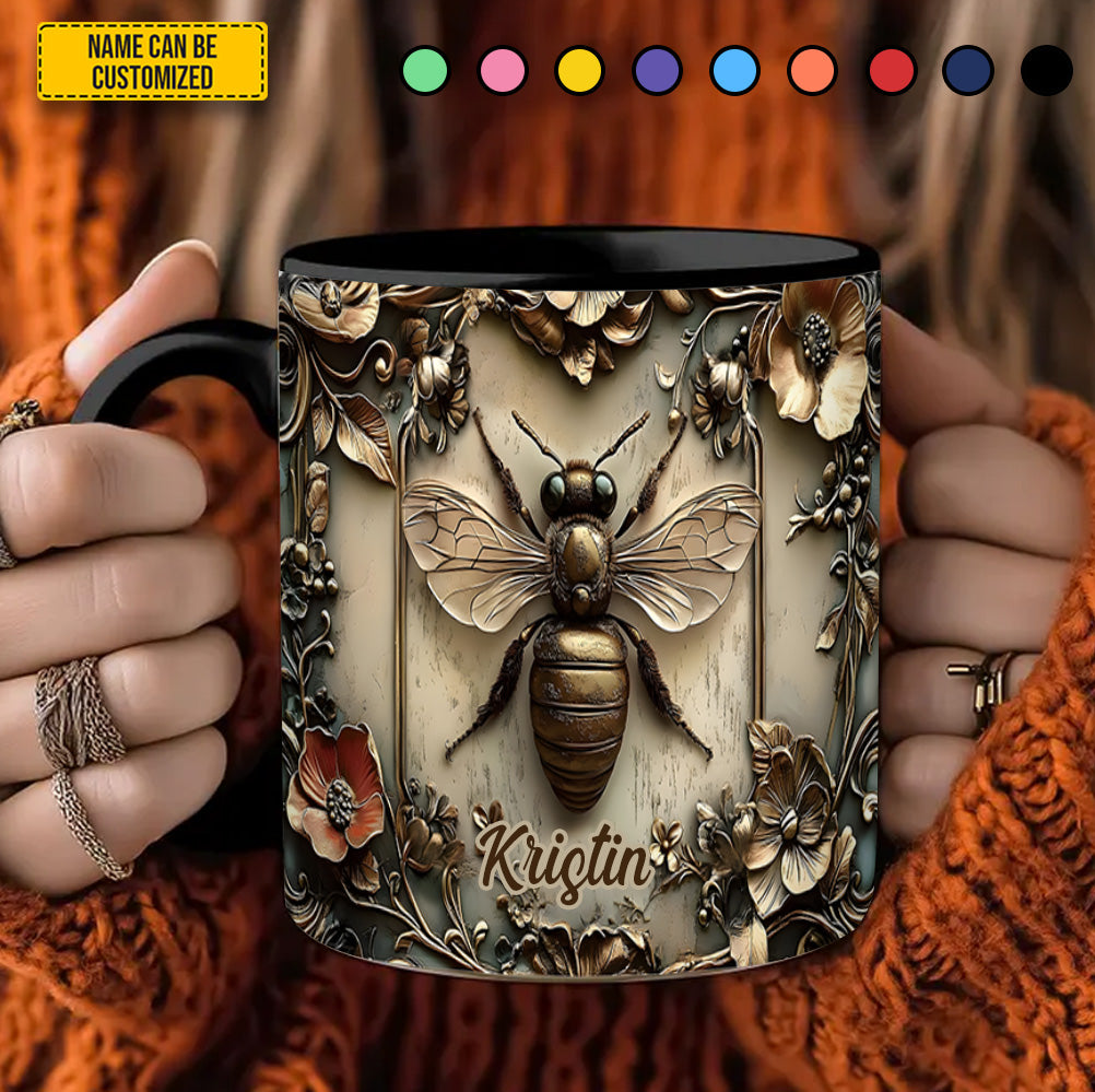 Personalized Vinatge Bee Accent Mug Bee Gifts For Men - Image 4