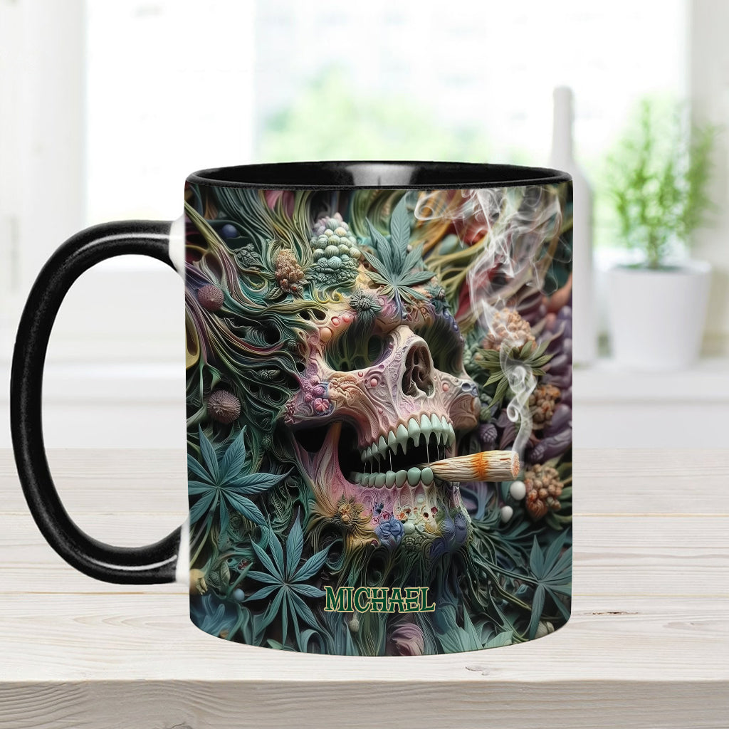 Personalized Weed Accent Mug Dope Skull Gift For Skull Fans - Image 6