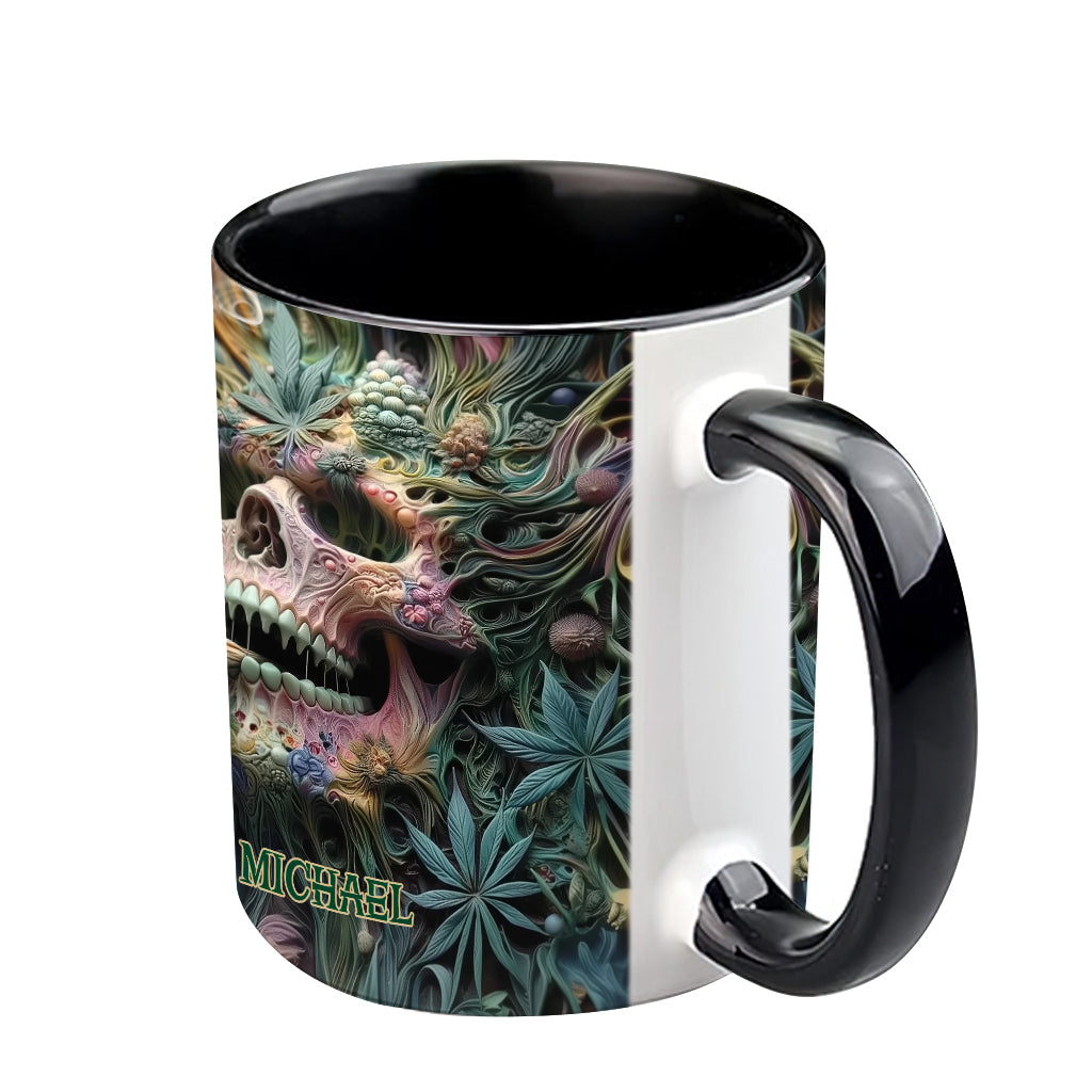 Personalized Weed Accent Mug Dope Skull Gift For Skull Fans - Image 5