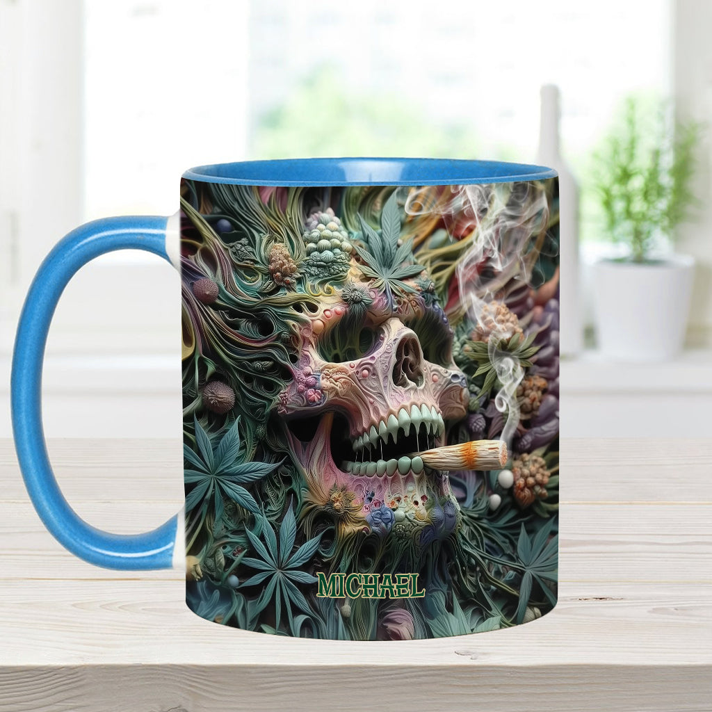 Personalized Weed Accent Mug Dope Skull Gift For Skull Fans - Image 9