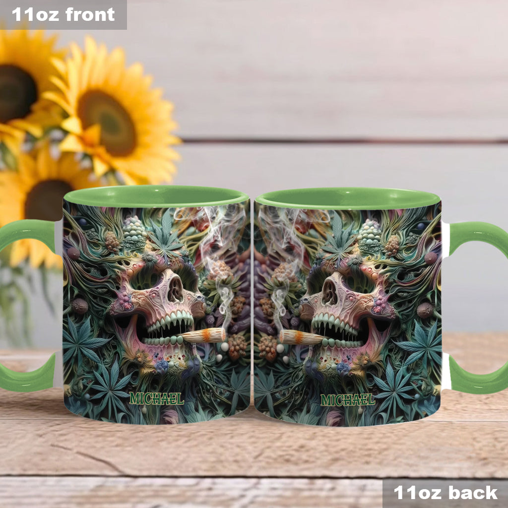 Personalized Weed Accent Mug Dope Skull Gift For Skull Fans - Image 3