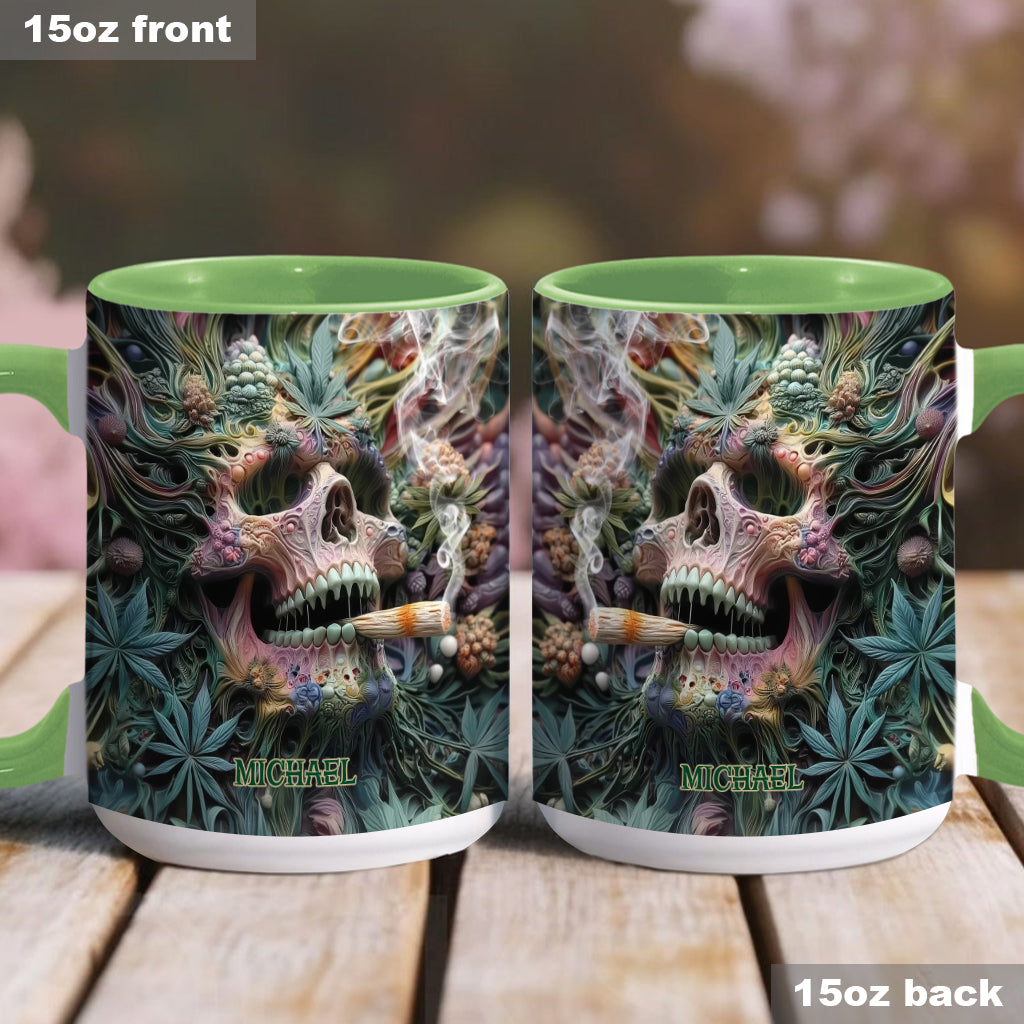 Personalized Weed Accent Mug Dope Skull Gift For Skull Fans - Image 4