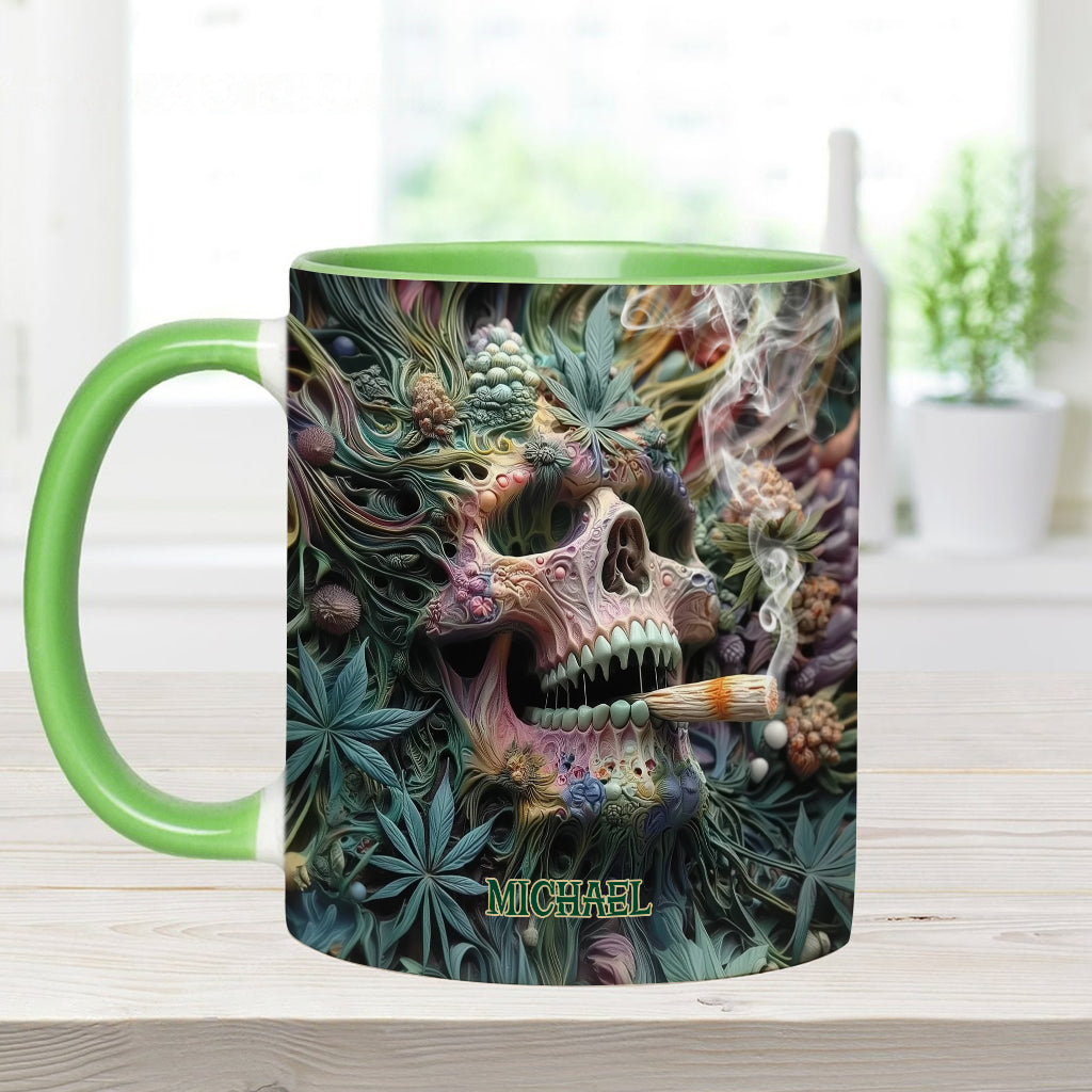 Personalized Weed Accent Mug Dope Skull Gift For Skull Fans - Image 8