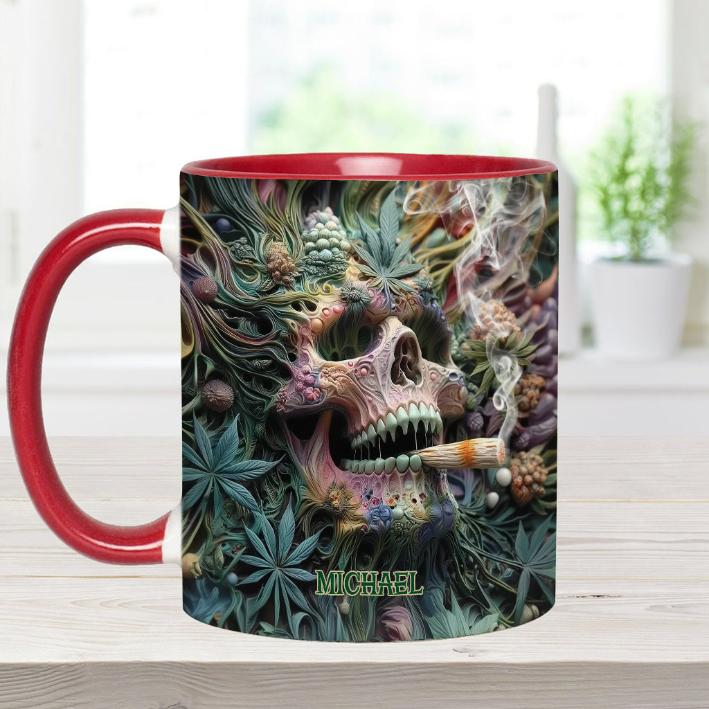 Personalized Weed Accent Mug Dope Skull Gift For Skull Fans - Image 7
