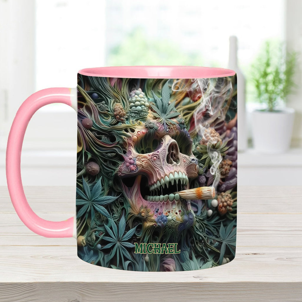 Personalized Weed Accent Mug Dope Skull Gift For Skull Fans - Image 12