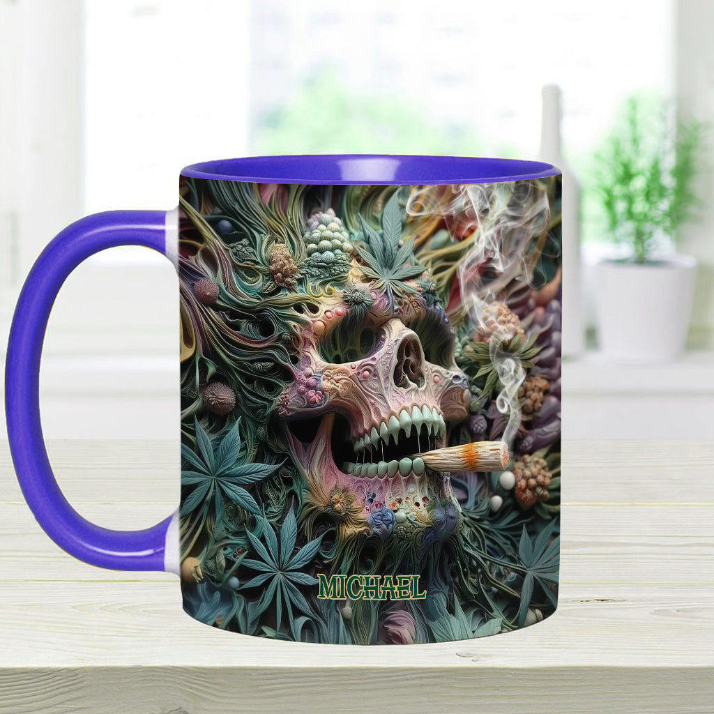 Personalized Weed Accent Mug Dope Skull Gift For Skull Fans - Image 14