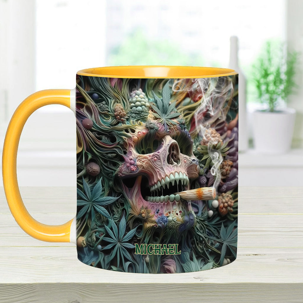 Personalized Weed Accent Mug Dope Skull Gift For Skull Fans - Image 13