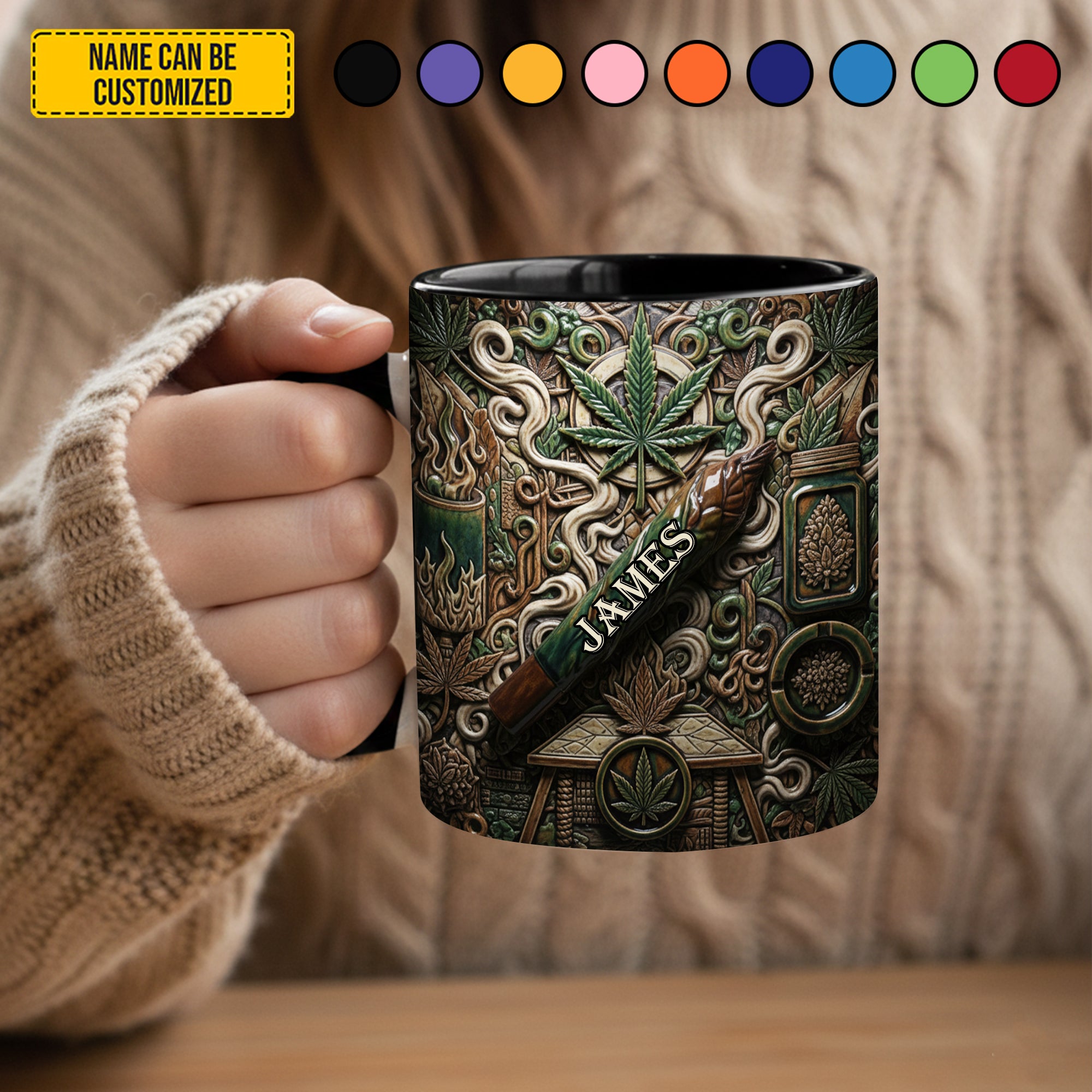 Personalized Weed Accent Mug Evergreen Calm Great Gift For Best Friends - Image 2