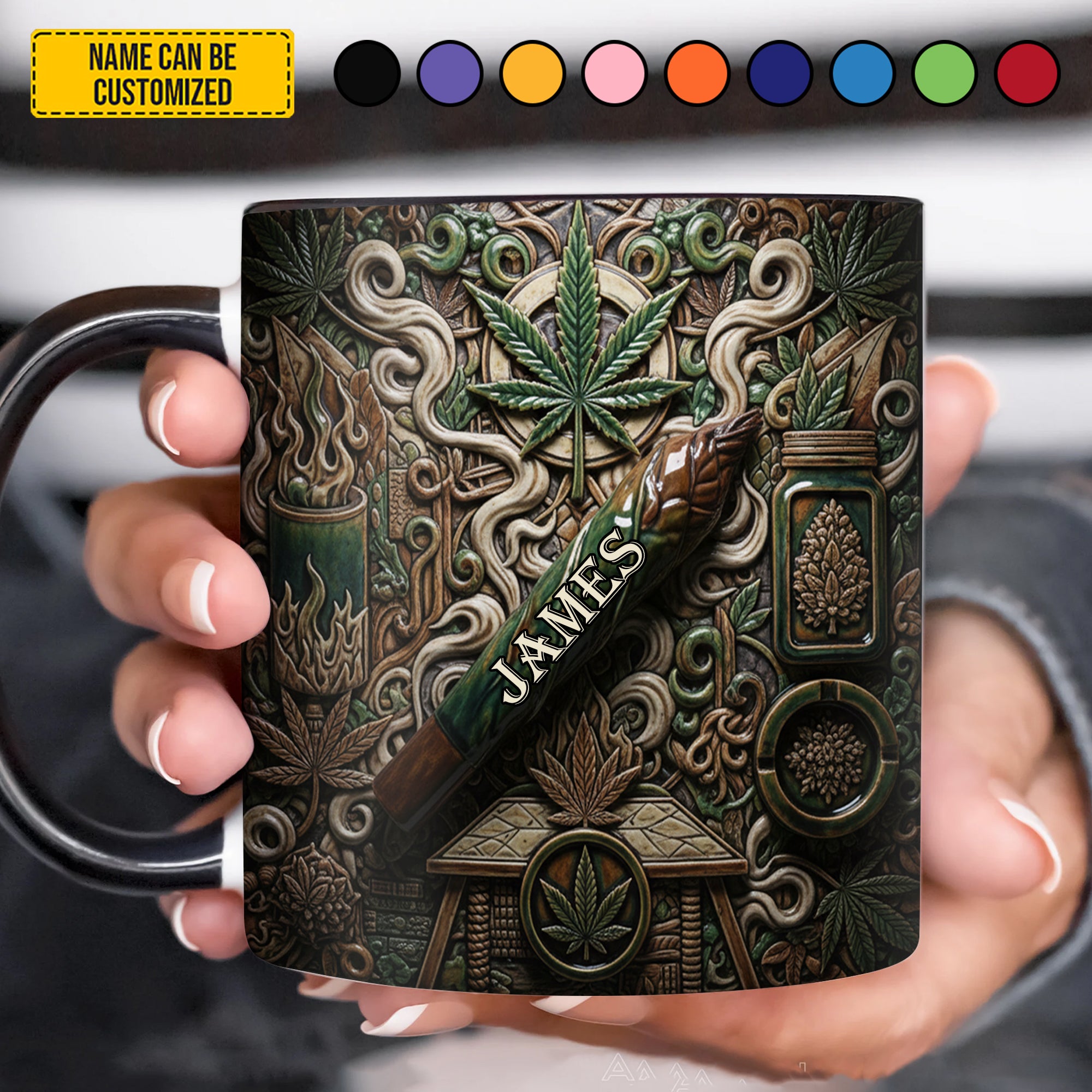 Personalized Weed Accent Mug Evergreen Calm Great Gift For Best Friends - Image 3