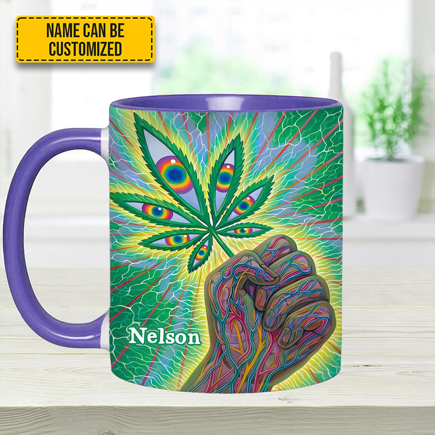 Personalized Weed Accent Mug Psychedelic Power Unique Gift Ideas For Dad - Image 14