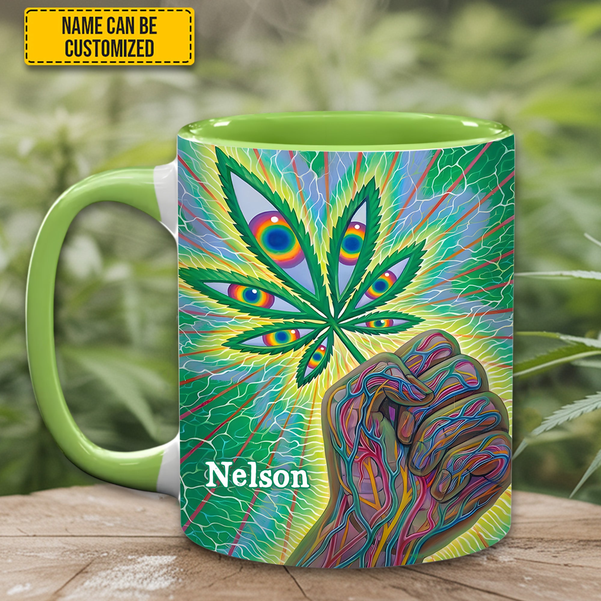 Personalized Weed Accent Mug Psychedelic Power Unique Gift Ideas For Dad - Image 4