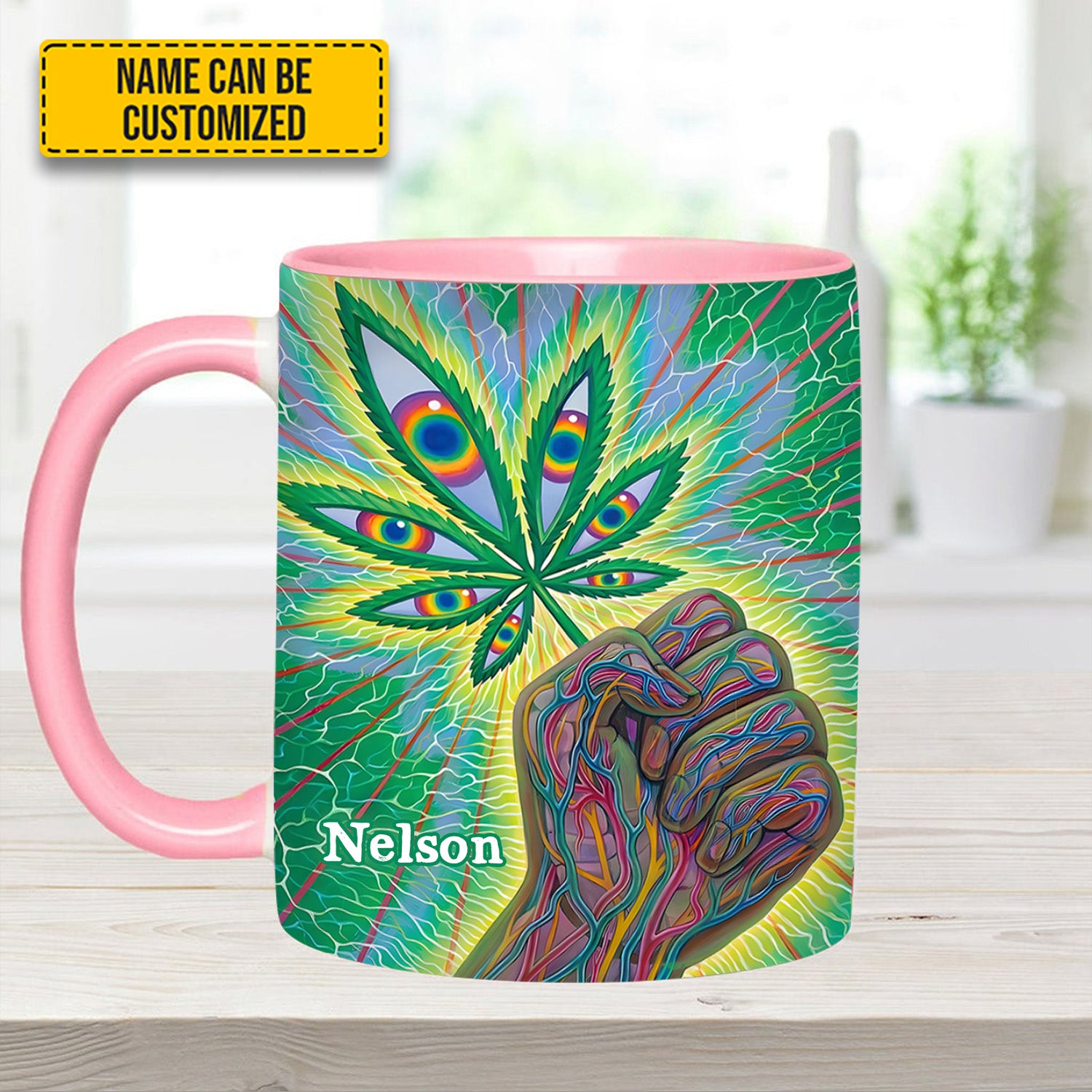 Personalized Weed Accent Mug Psychedelic Power Unique Gift Ideas For Dad - Image 12