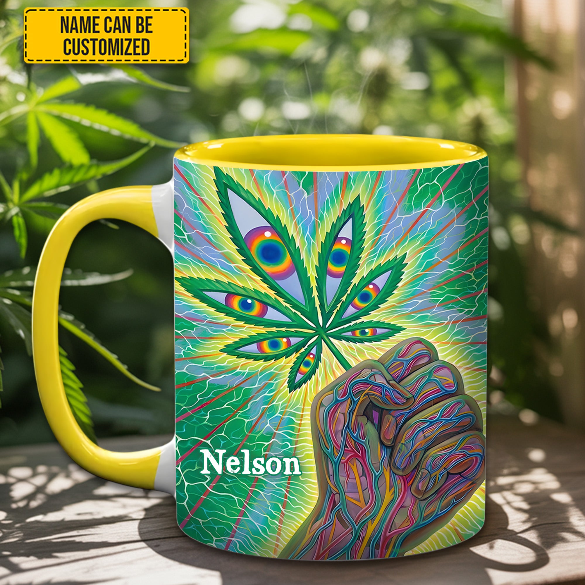Personalized Weed Accent Mug Psychedelic Power Unique Gift Ideas For Dad - Image 6