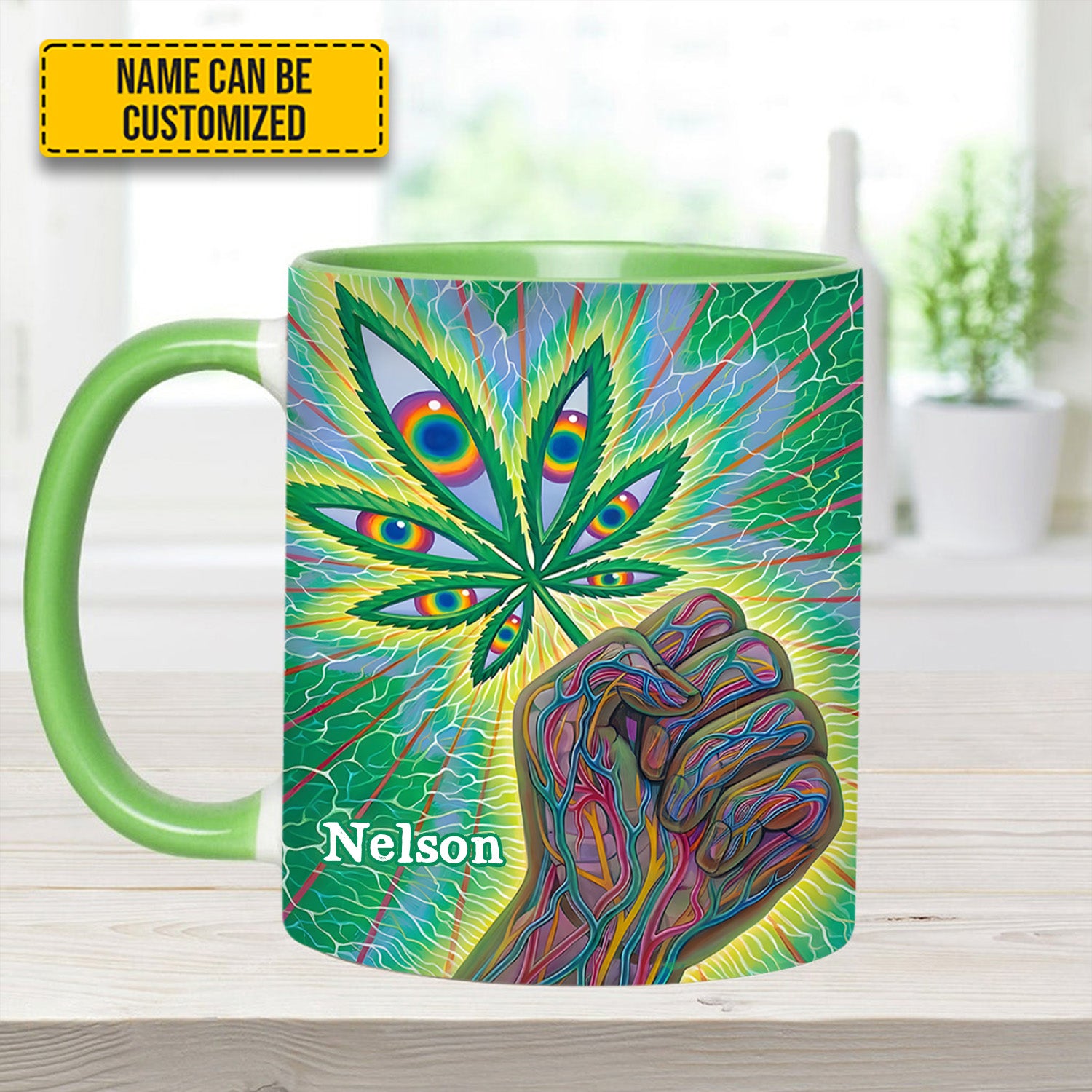 Personalized Weed Accent Mug Psychedelic Power Unique Gift Ideas For Dad - Image 8